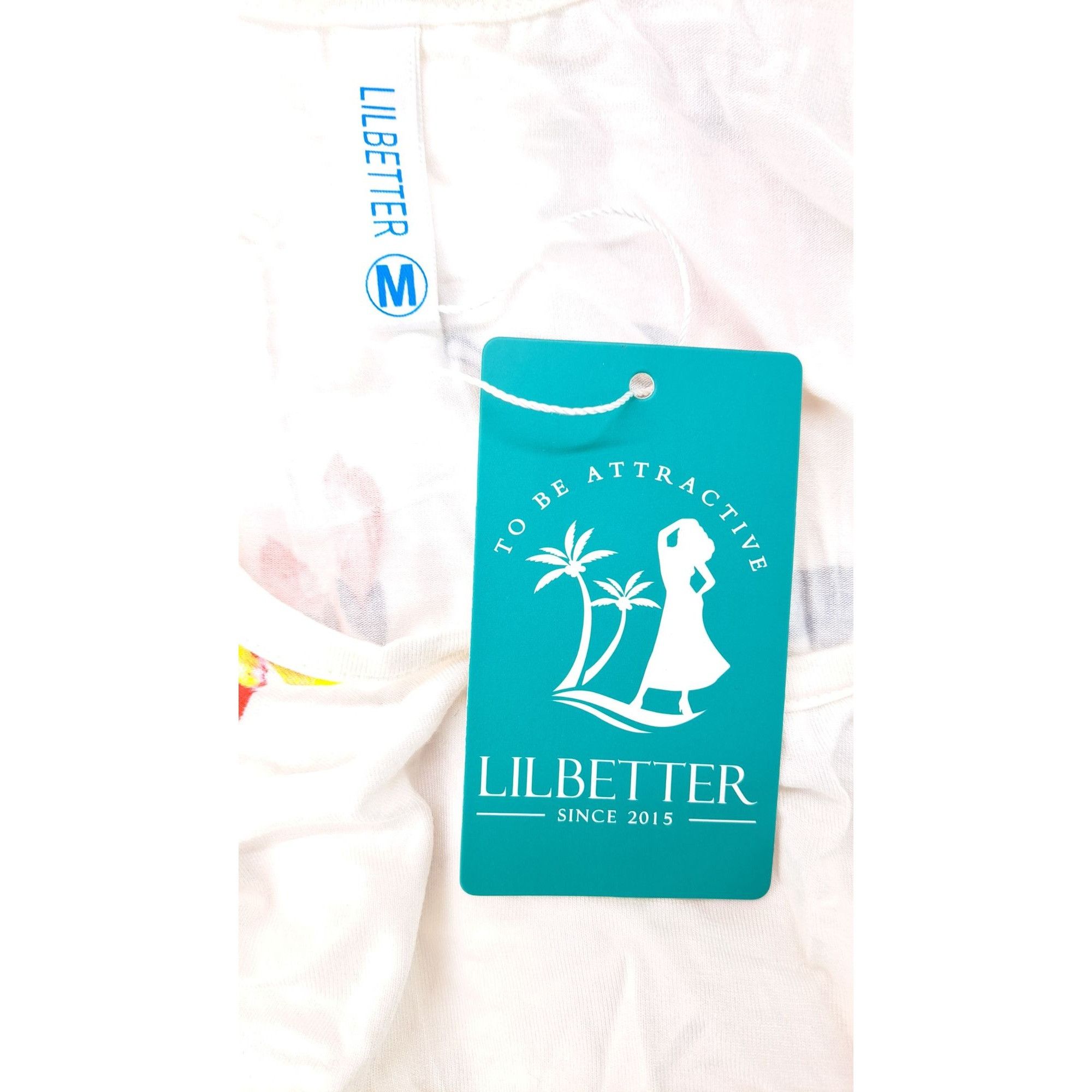 Other Lilbetter Sleeveless Floral Print A-Line Dress White Pink Size M / US 6-8 / IT 42-44 - 5 Thumbnail