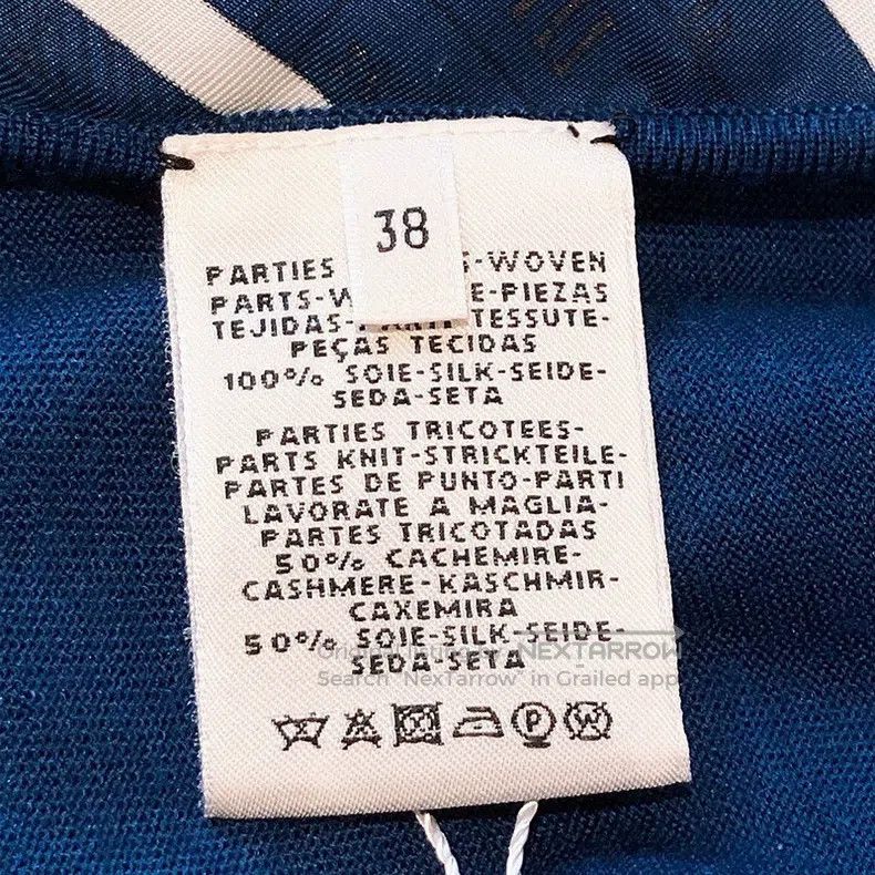 Hermes Hermes Silk printed and cashmere knitted V-neck top Size XS / US 0-2 / IT 36-38 - 8 Thumbnail