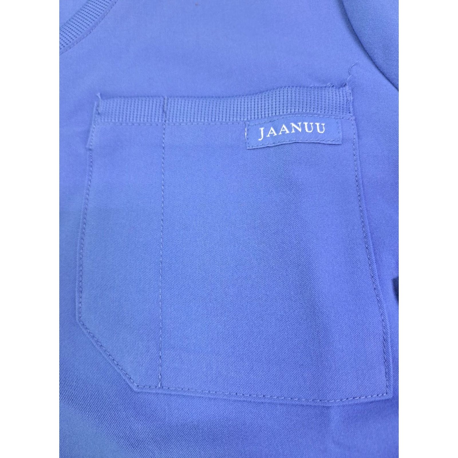 Vintage NWT Jaanuu Womens Medical Scrub Top Blue Size Medium P/R/SP J96241 #6611 Size M / US 6-8 / IT 42-44 - 5 Thumbnail