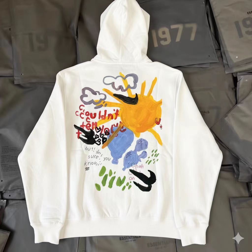 Vintage White washed retro graffiti print hoodie y2k Size US M / EU 48-50 / 2 - 1 Thumbnail