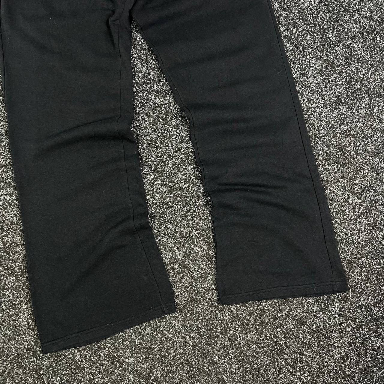 Nike × Vintage Nike Flare Sweatpants Black Parachute Mini Swoosh Y2k Style Size US 34 / EU 50 - 4 Thumbnail