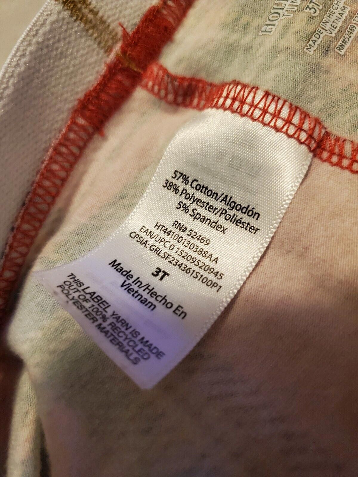 Designer Girls Christmas Leggings 3t Gold Elastic Size US 26 / EU 42 - 3 Thumbnail