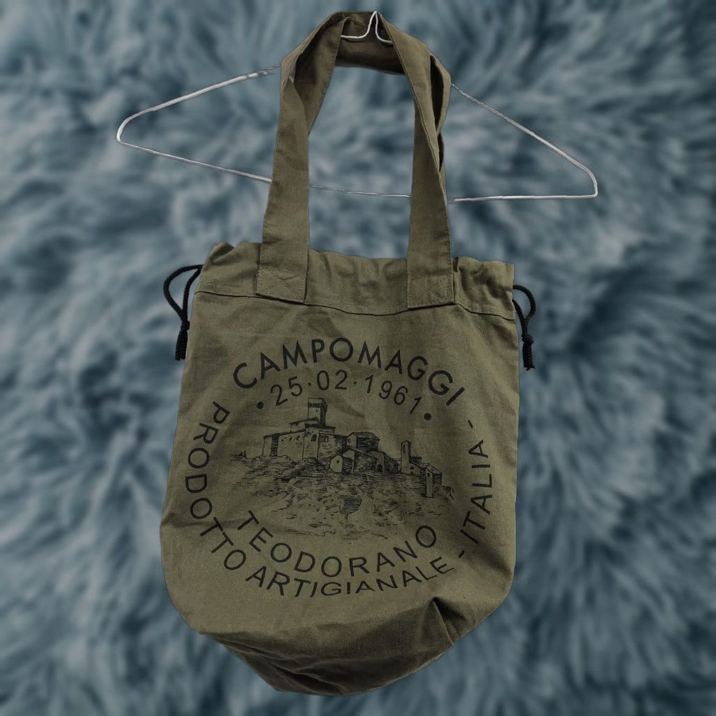 Campomaggi Campomaggi Bag Army Green Unisex 25 02 1961 Roomy Bag Denim Made in Italy Campomaggi 25 Unisex Adults Green 1961 Bag Roomy Army Green Size ONE SIZE - 1 Thumbnail