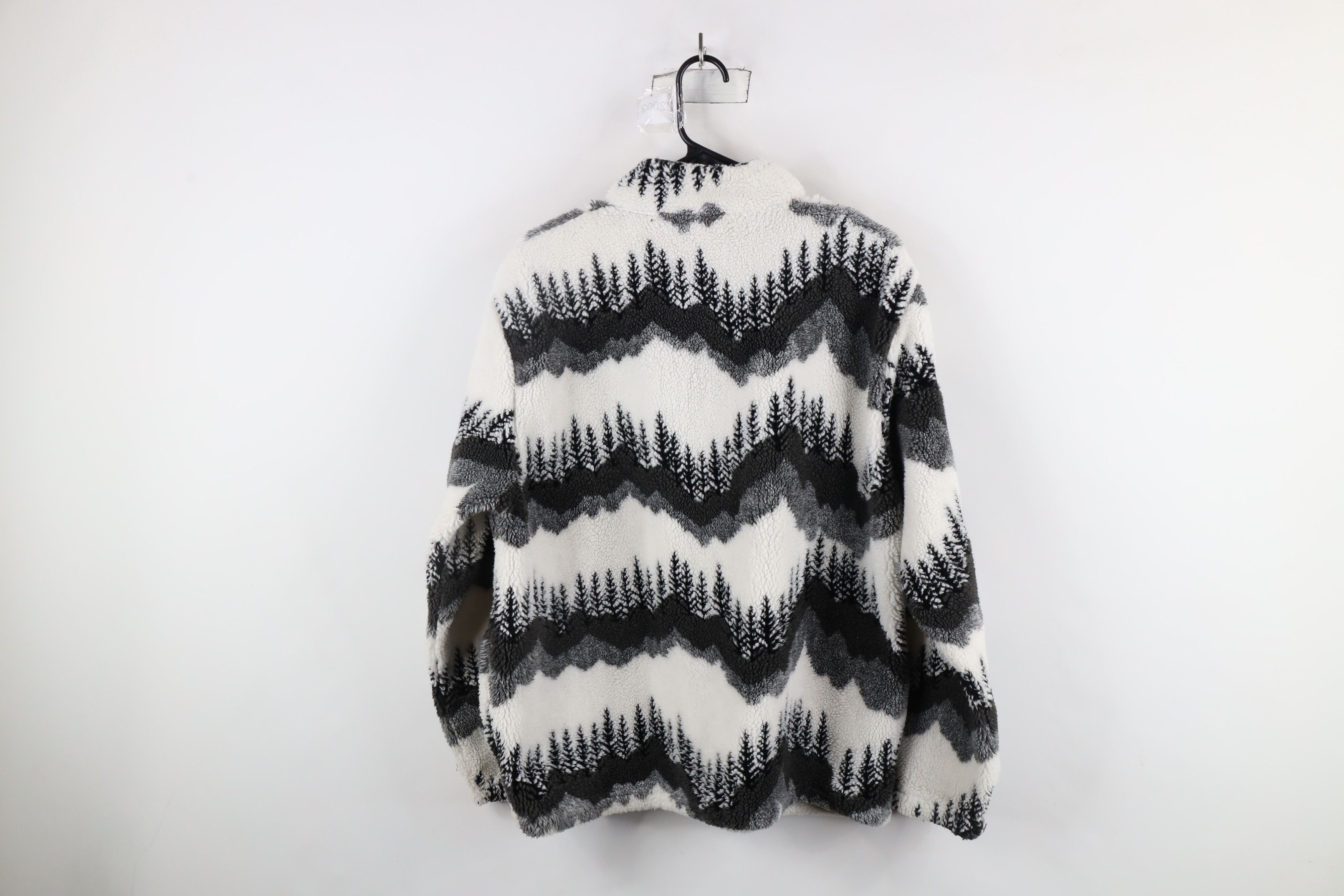 Vintage Vintage 90s Streetwear Print Deep Pile Fleece Jacket USA Size US XL / EU 56 / 4 - 9 Thumbnail