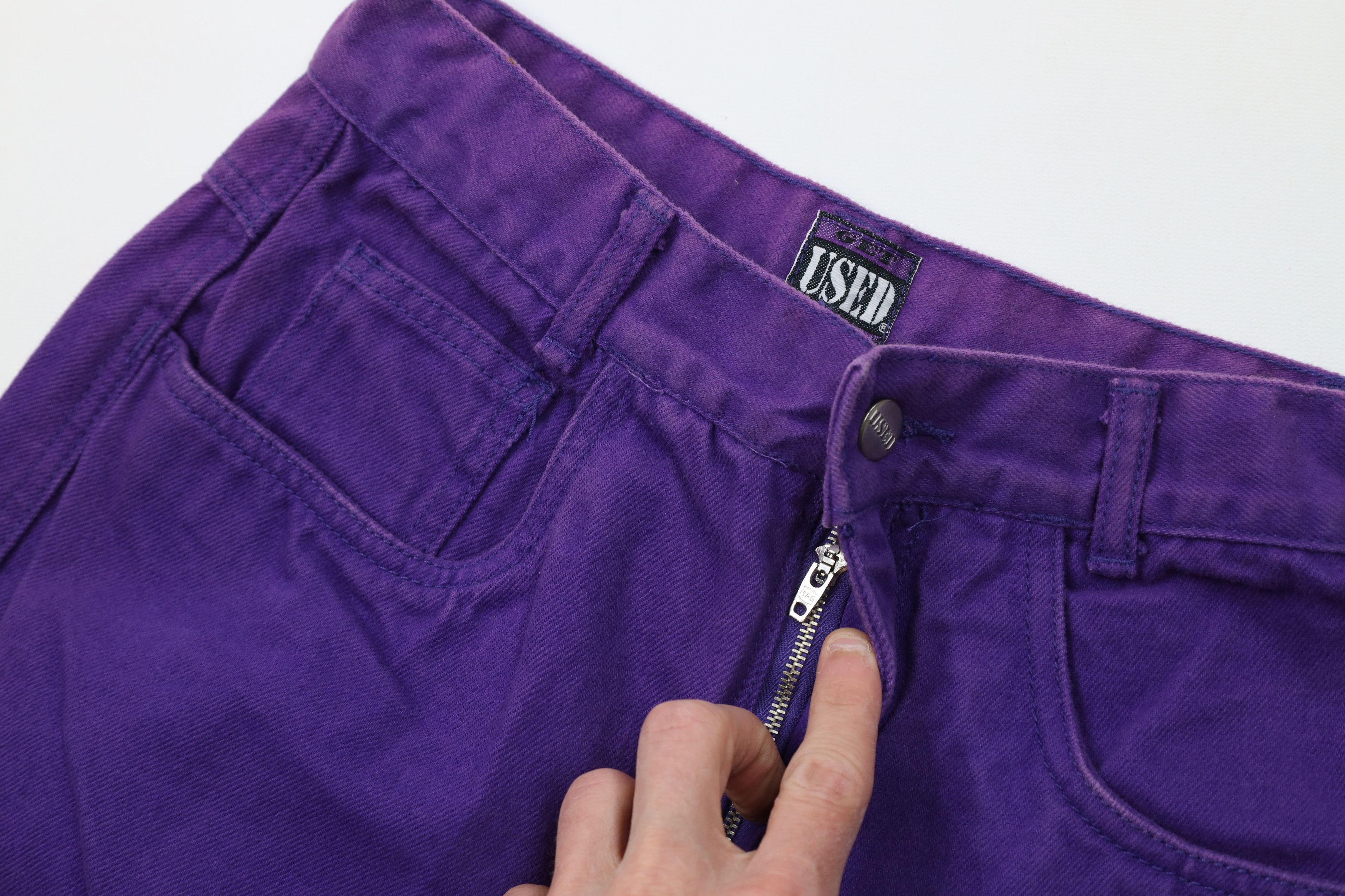 Vintage Deadstock Vintage 90s Streetwear Fit Skateboard Jeans Purple Size US 29 - 6 Thumbnail