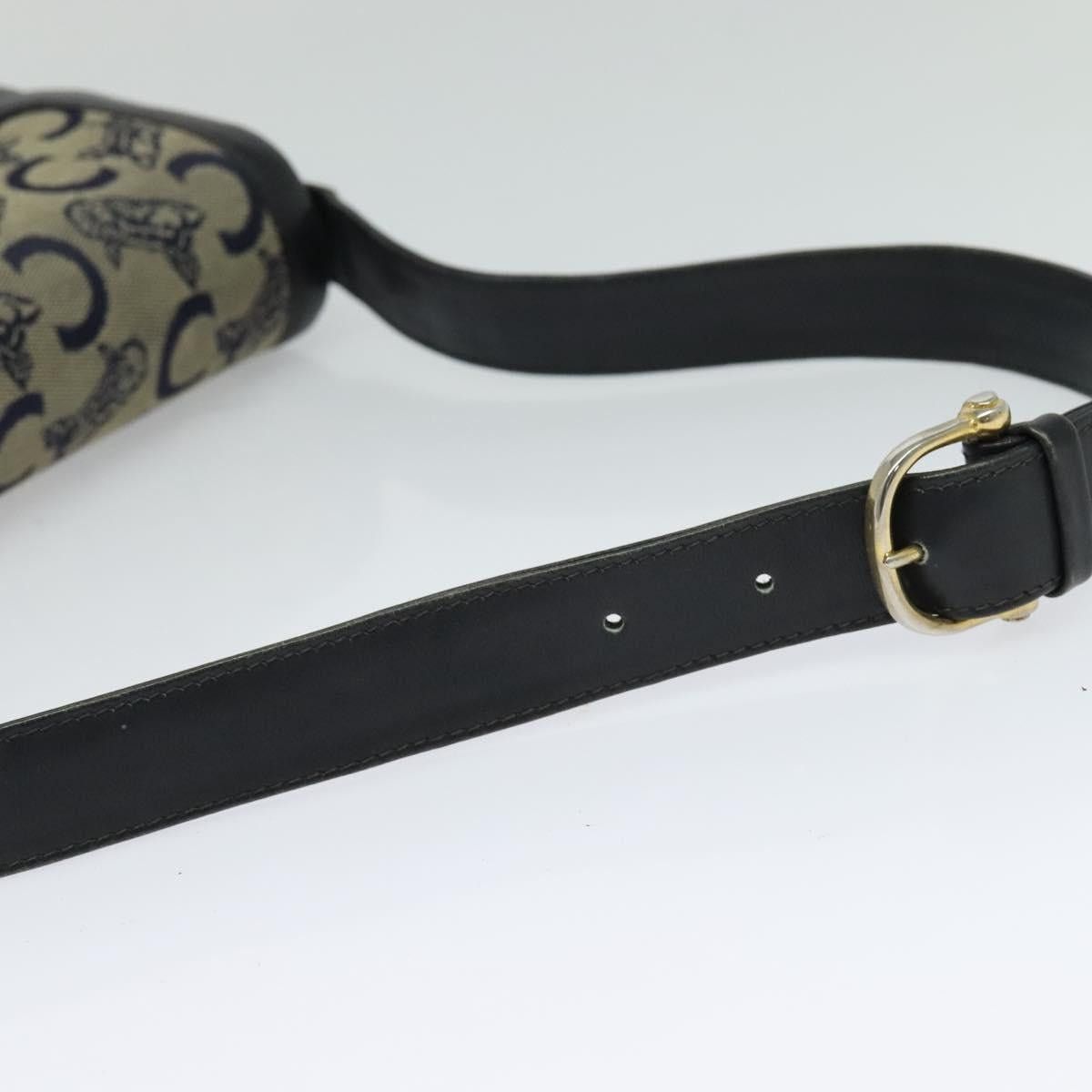 Celine CELINE C Sulky Shoulder Bag Canvas Navy Gold Size ONE SIZE - 7 Thumbnail