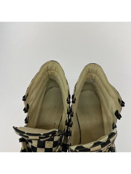 Number (N)ine NUMBER (N)INE Checkered Flag High-Cut Sneakers