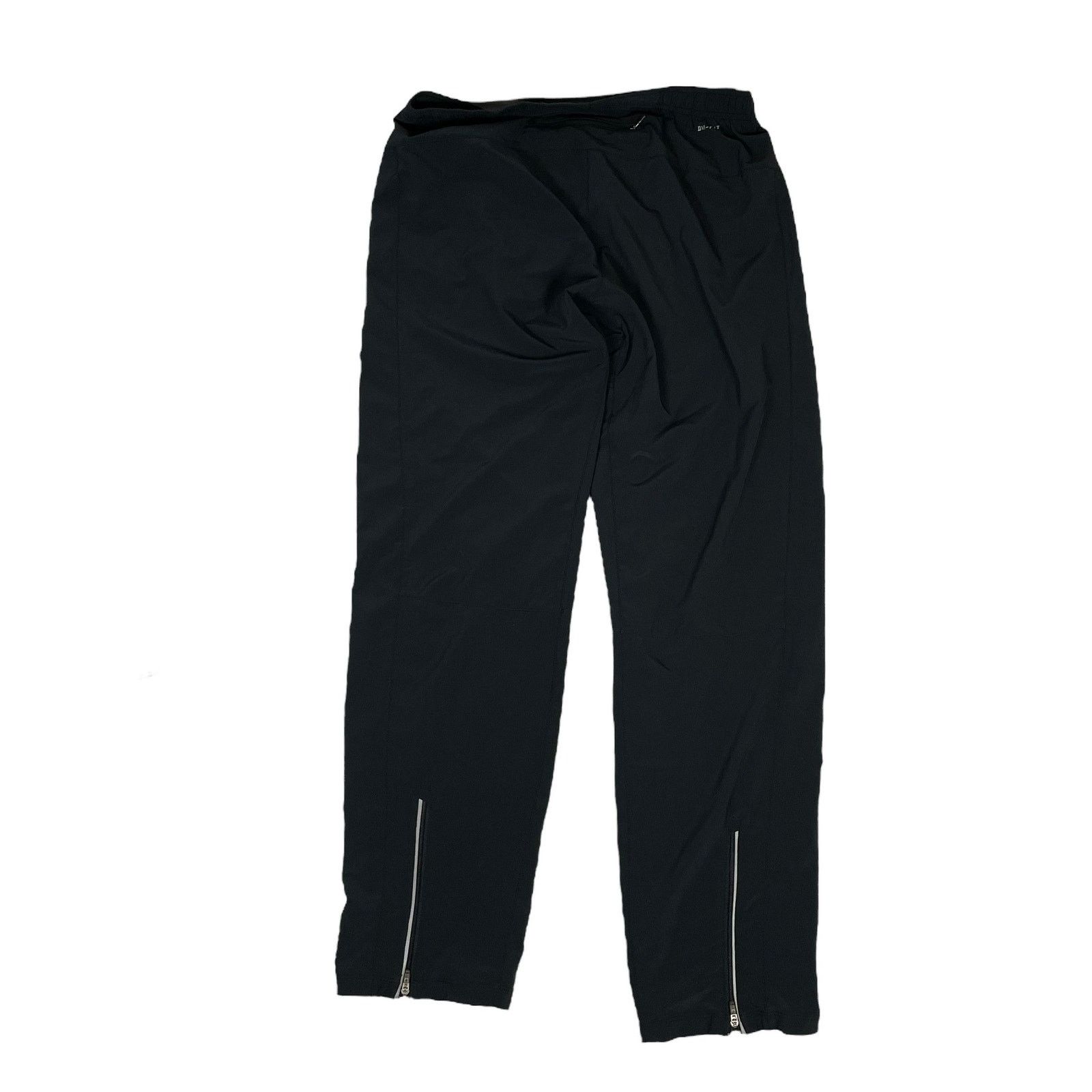 Nike × Vintage Nike Dri-Fit Womens Black Swoosh Ankle Zip Woven Pant Medium Size 30" / US 8 / IT 44 - 6 Thumbnail