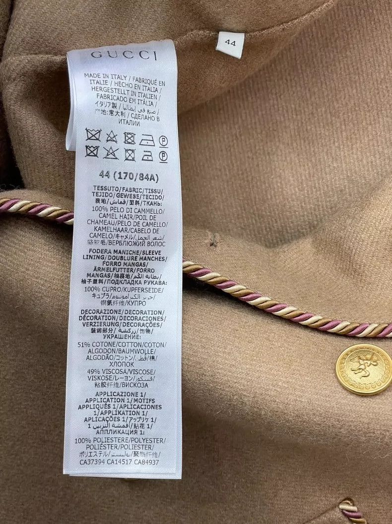 Gucci Gucci Camel wool double-breasted jacket 2504-Nextarrow Size US S / EU 44-46 / 1 - 7 Thumbnail