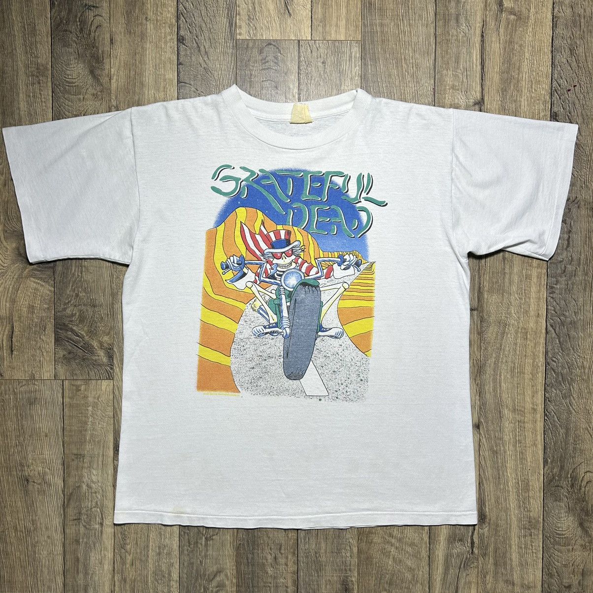 Grateful Dead × Vintage Grateful Dead Motorcycle Tour T Shirt Vintage 1988 Large 80s Size US L / EU 52-54 / 3 - 1 Thumbnail