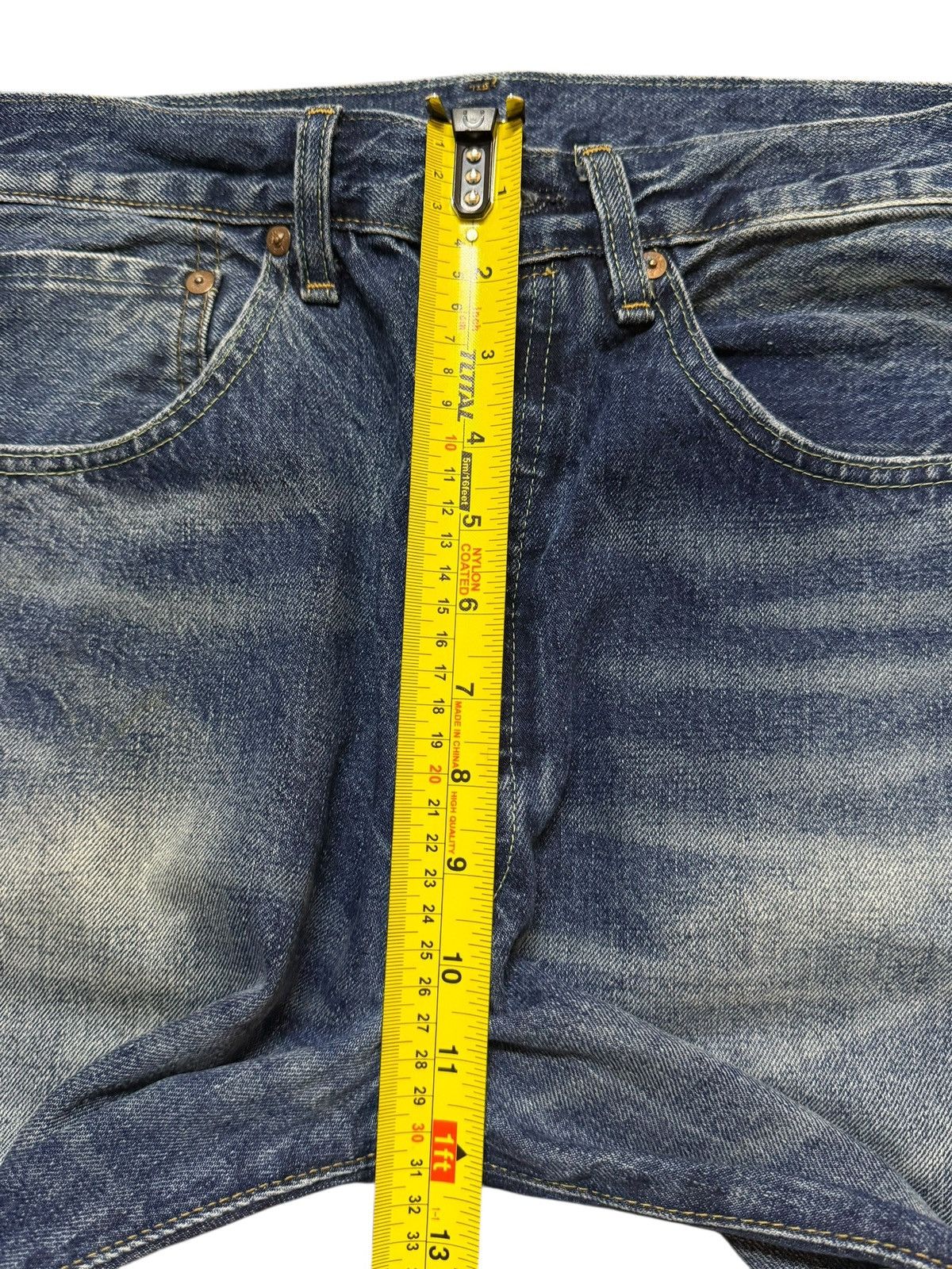 Levi's Vintage 90s Levis 501xx Big E Selvedge Blue Wash Distress Size US 32 / EU 48 - 15 Thumbnail