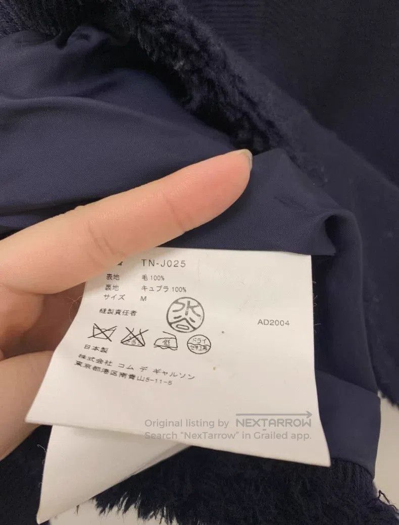 Comme des Garcons Comme Des Garcons Navy Blue Wool Coat Size M / US 6-8 / IT 42-44 - 4 Thumbnail