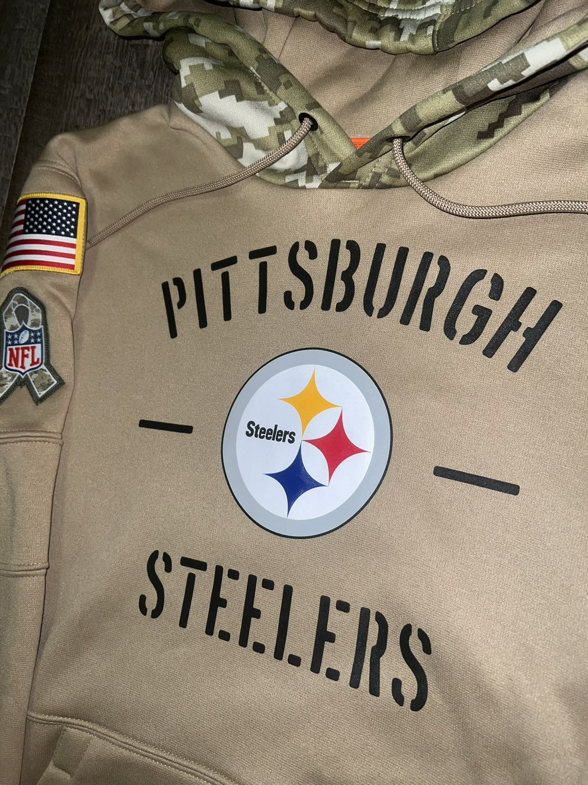 NFL Nike Pittsburgh Steelers Salute To Service Camo Hoodie Size US S / EU 44-46 / 1 - 2 Thumbnail