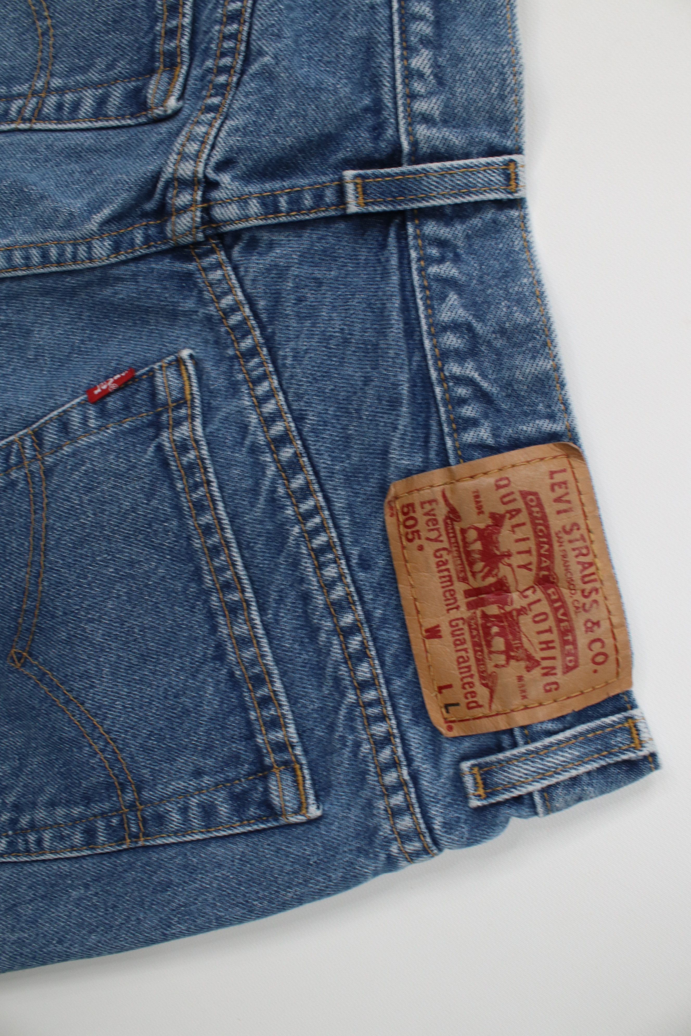 Levi's Vintage Y2K Levis 505 Off Regular Straight Leg Jeans Blue Size 32" / US 10 / IT 46 - 14 Thumbnail