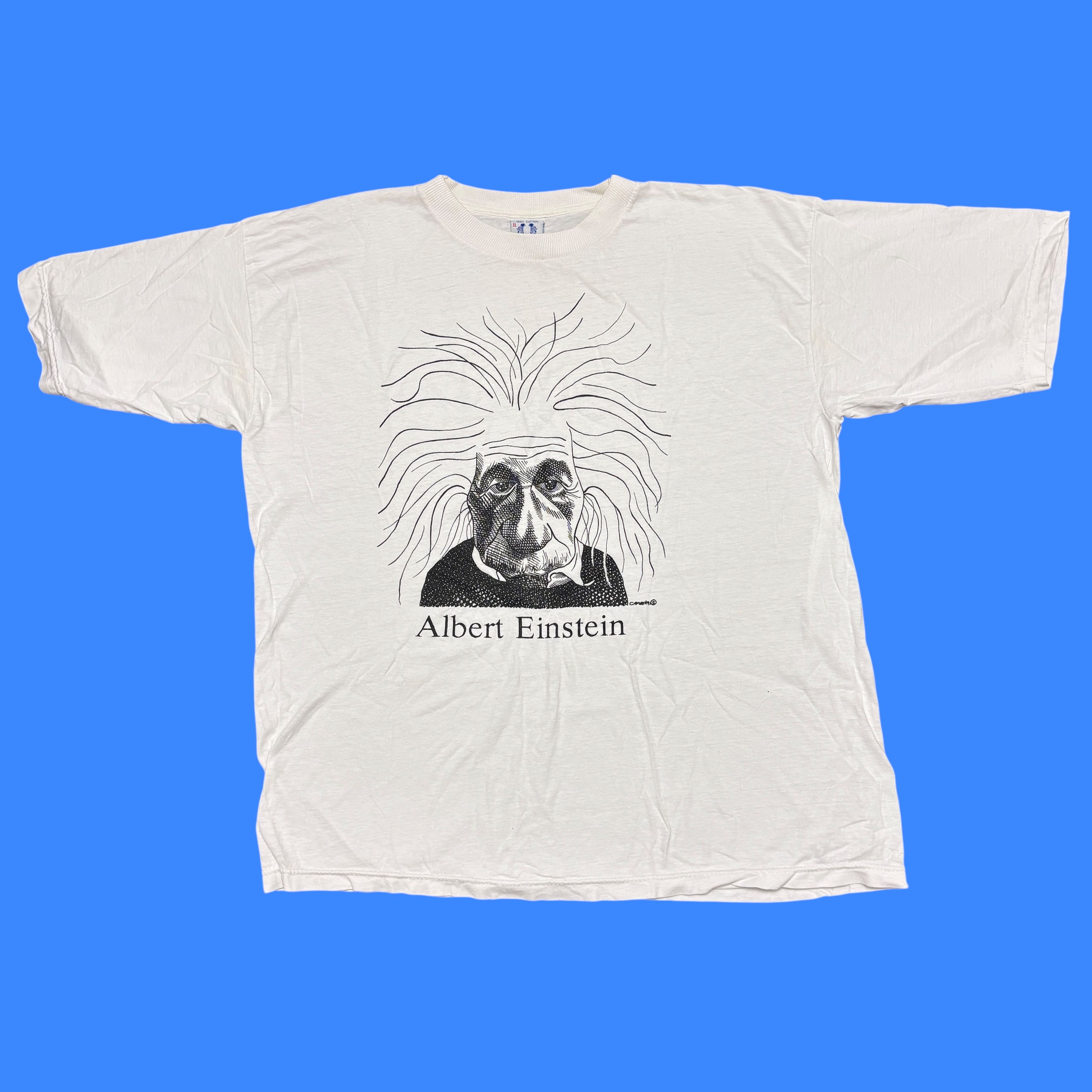 Band Tees Vintage Albert Einstein Shirt 90s Science Art Tee Size US XL / EU 56 / 4 - 1 Thumbnail