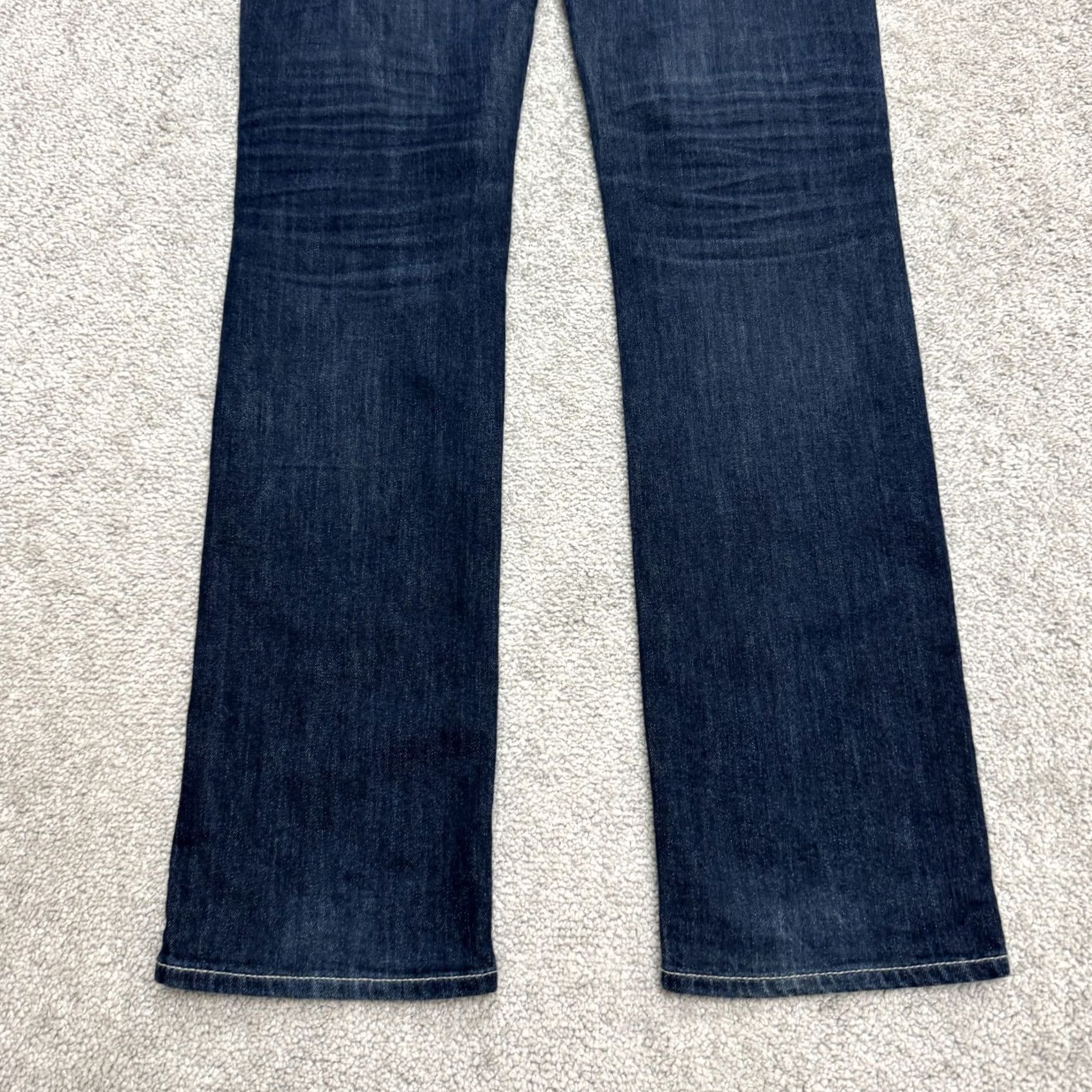 Paige Paige Skyline Straight Denim Jeans Womens 29 Blue Dark Wash Low Rise 32x33 Pants Slim Boyfriend? Size 29" - 4 Thumbnail