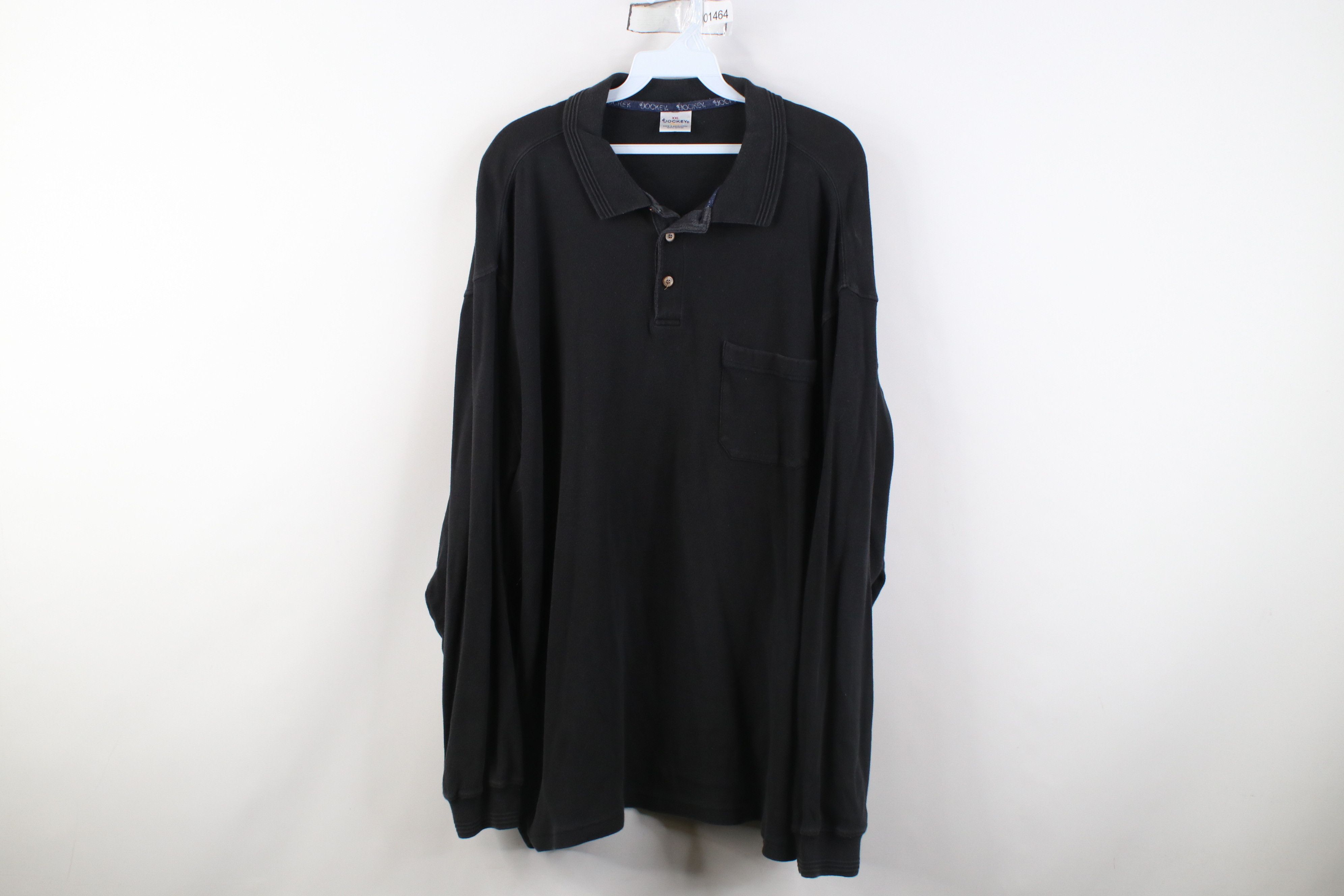 Vintage Vintage 90s Streetwear Long Sleeve Rugby Polo Shirt Black Size US XXL / EU 58 / 5 - 1 Thumbnail