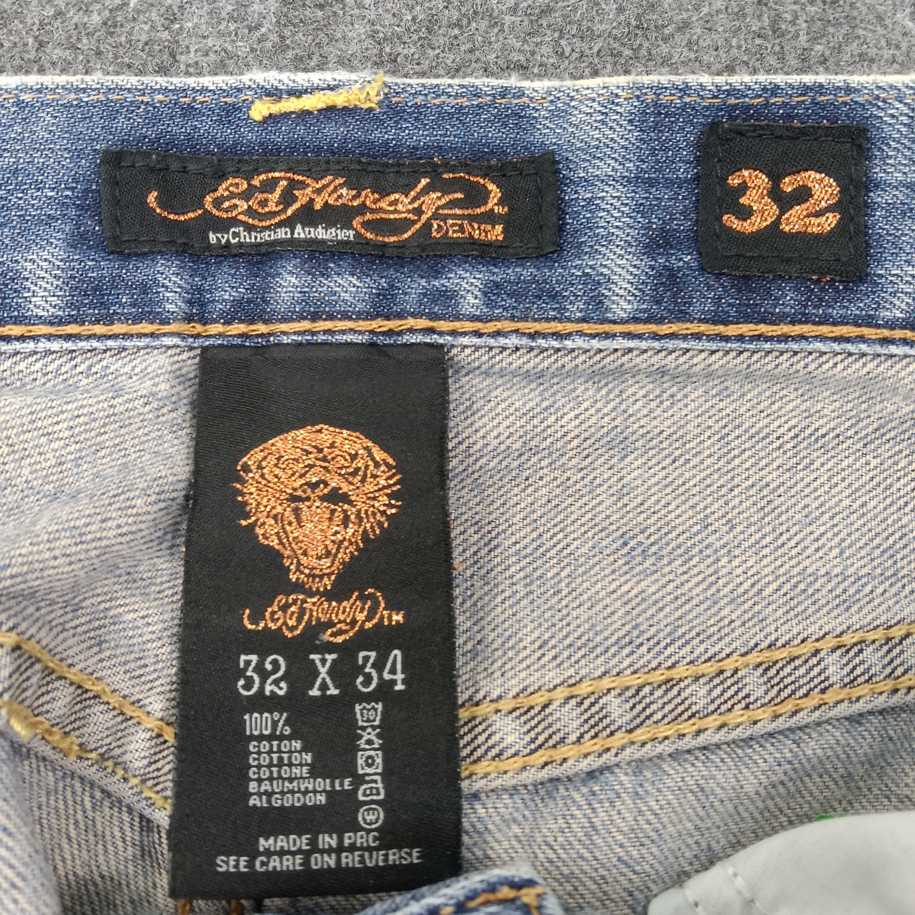 Ed Hardy Ed Hardy by Christian Audigier Designer Denim Jeans C258N3 Size US 32 / EU 48 - 9 Thumbnail