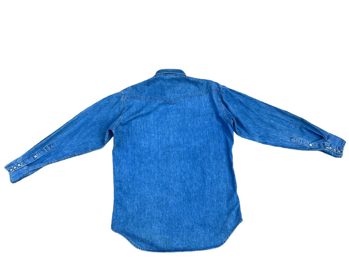 Vintage Vintage 90s Wrangler Blue Bell Lot 27MW Western Denim Shirt Size US M / EU 48-50 / 2 - 2 Thumbnail