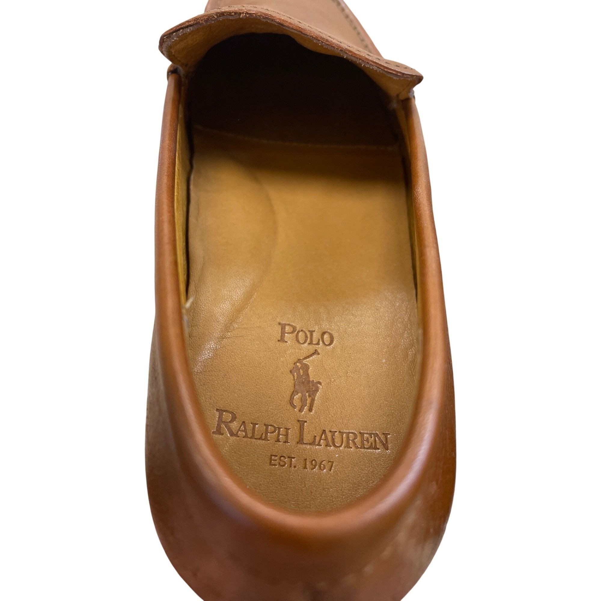 Polo Ralph Lauren Polo Ralph Lauren Allon Mens Brown Leather Slip-On Loafers S Size US 7.5 / EU 40-41 - 13 Thumbnail