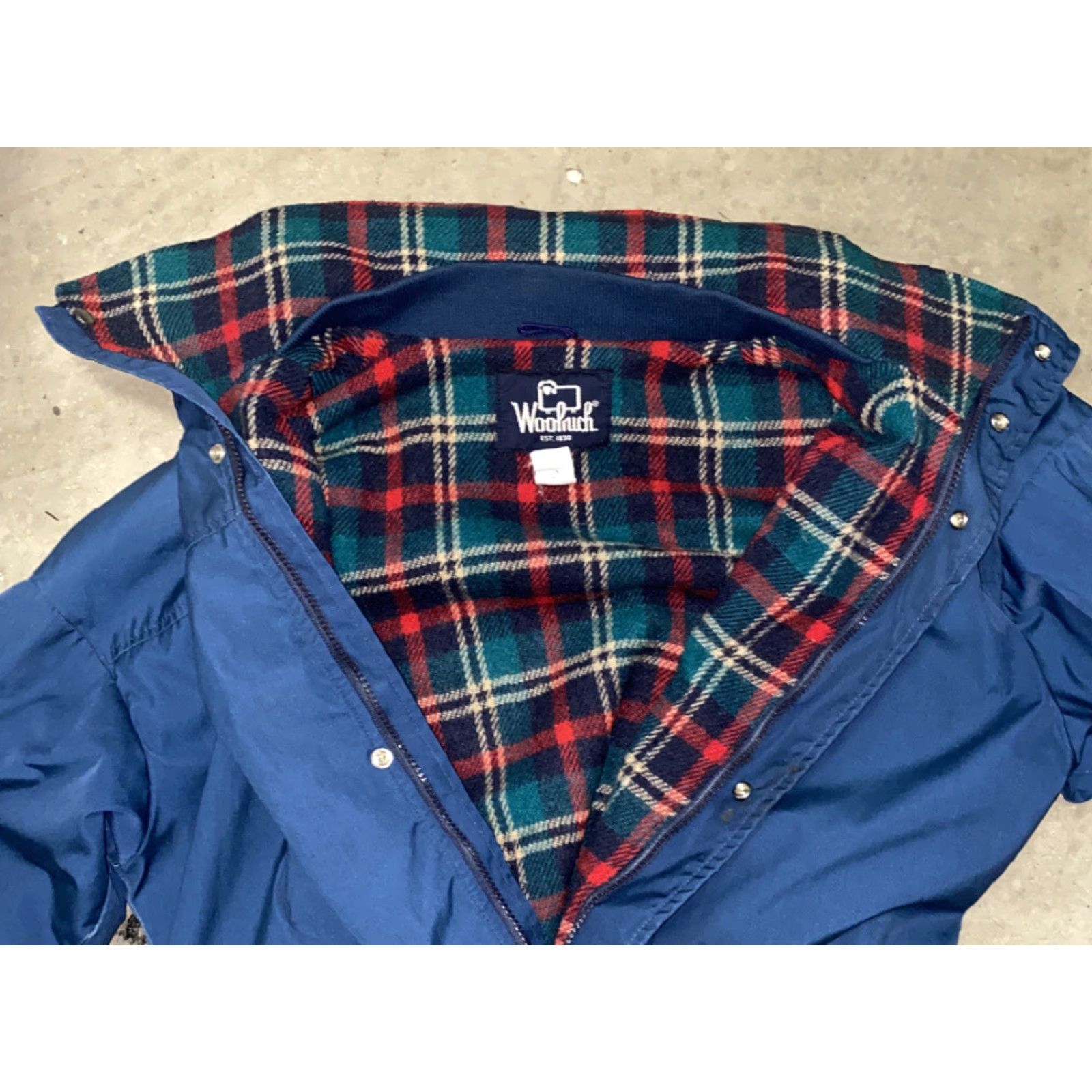 Vintage VINTAGE Woolrich Jacket Blue Plaid Lined Full Zip 25 In Armpit Men L Regular Woolrich Full Zip Mens Blue Plaid Jacket Size US L / EU 52-54 / 3 - 7 Thumbnail
