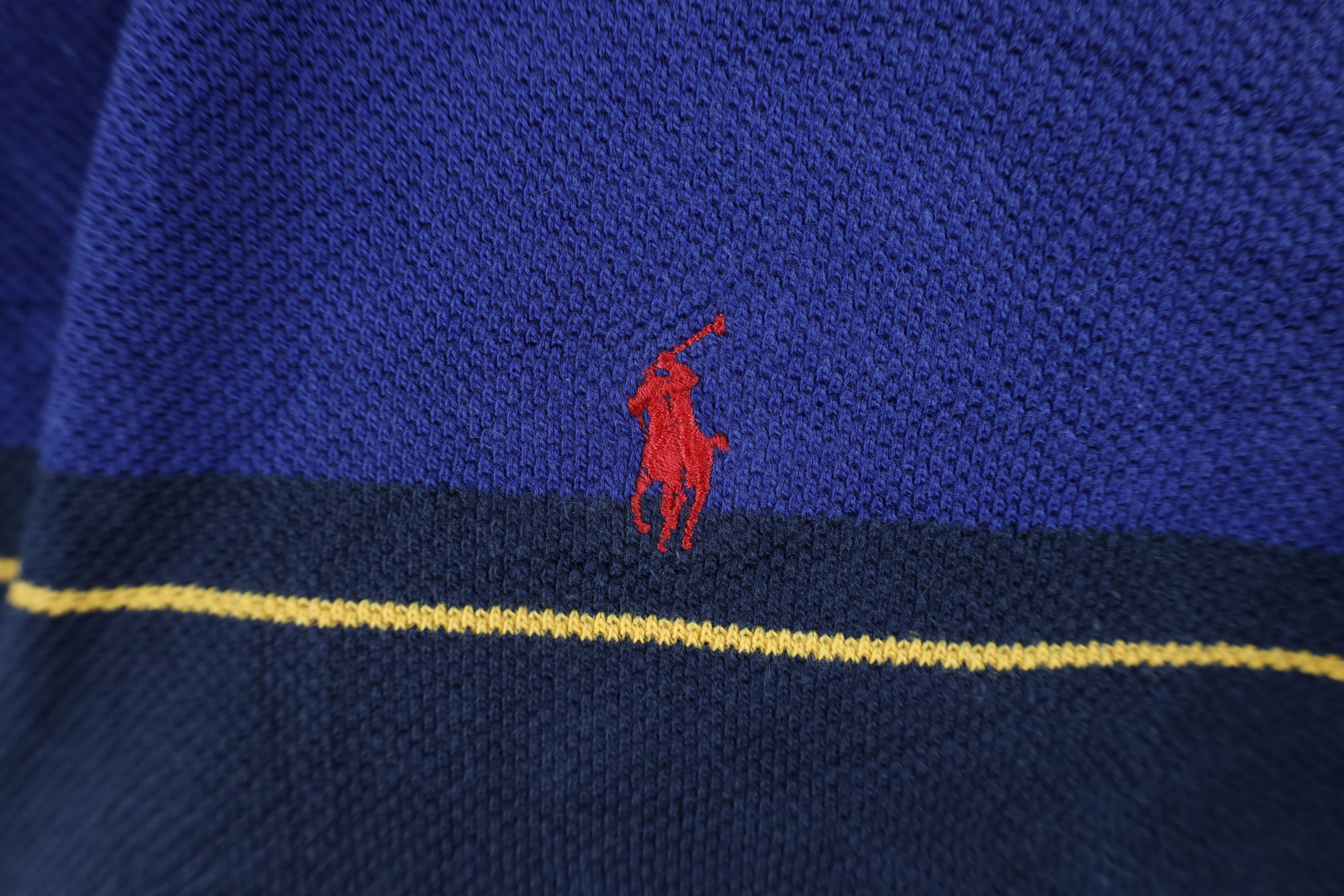 Ralph Lauren Vintage 90s Ralph Lauren Block Thermal Waffle Knit Polo Size US XL / EU 56 / 4 - 4 Thumbnail