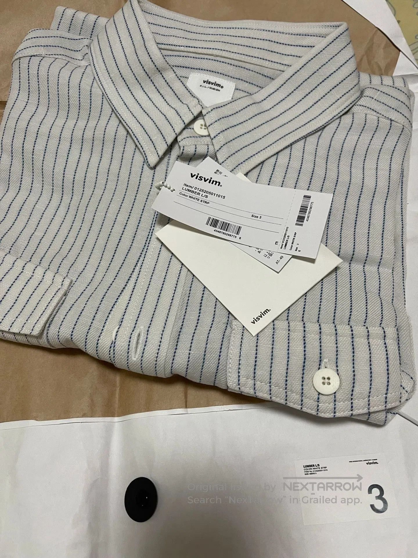 Visvim VISVIM Lumber Striped Long-Sleeve Shirt. Size US L / EU 52-54 / 3 - 1 Thumbnail