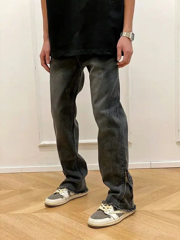 VIBE washed faded utility bootcut hiphop jeans Size US 34 / EU 50 - 6 Thumbnail