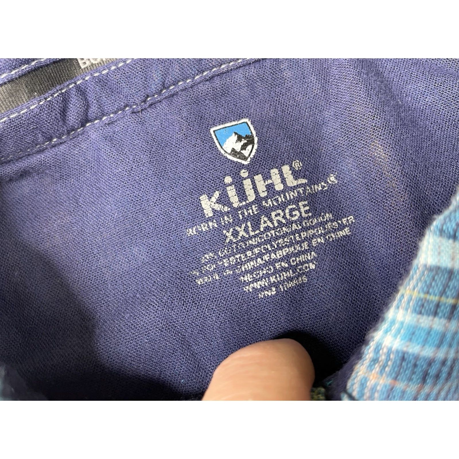 Burton Kuhl Shirt Mens 2XL Blue Plaid Flannel Button-Front Outdoor Casual Workwear Size US XXL / EU 58 / 5 - 3 Thumbnail