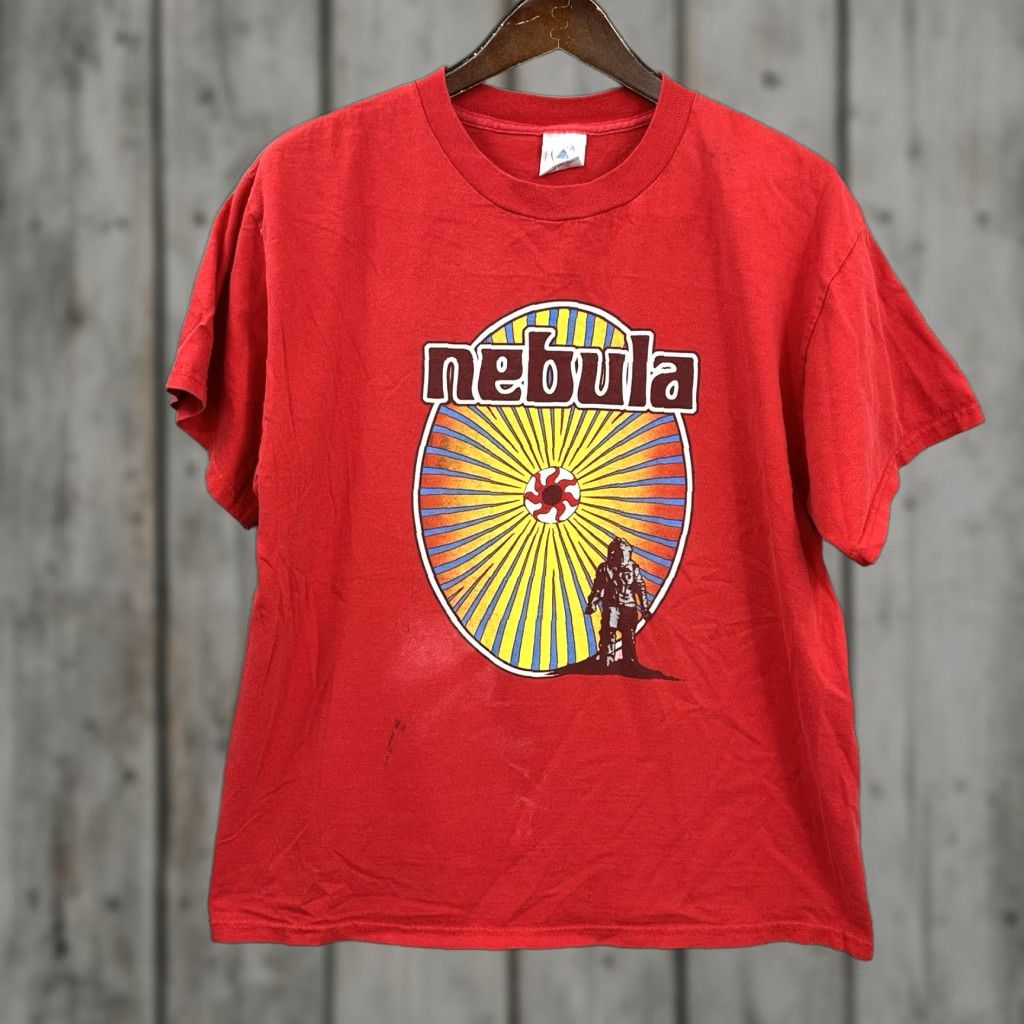 Delta VINTAGE Delta T-Shirt Men L Red Psychedelic 1997 Rock Fu Manchu Stoner Let It Burn Nebula Shirt Size US L / EU 52-54 / 3 - 1 Thumbnail