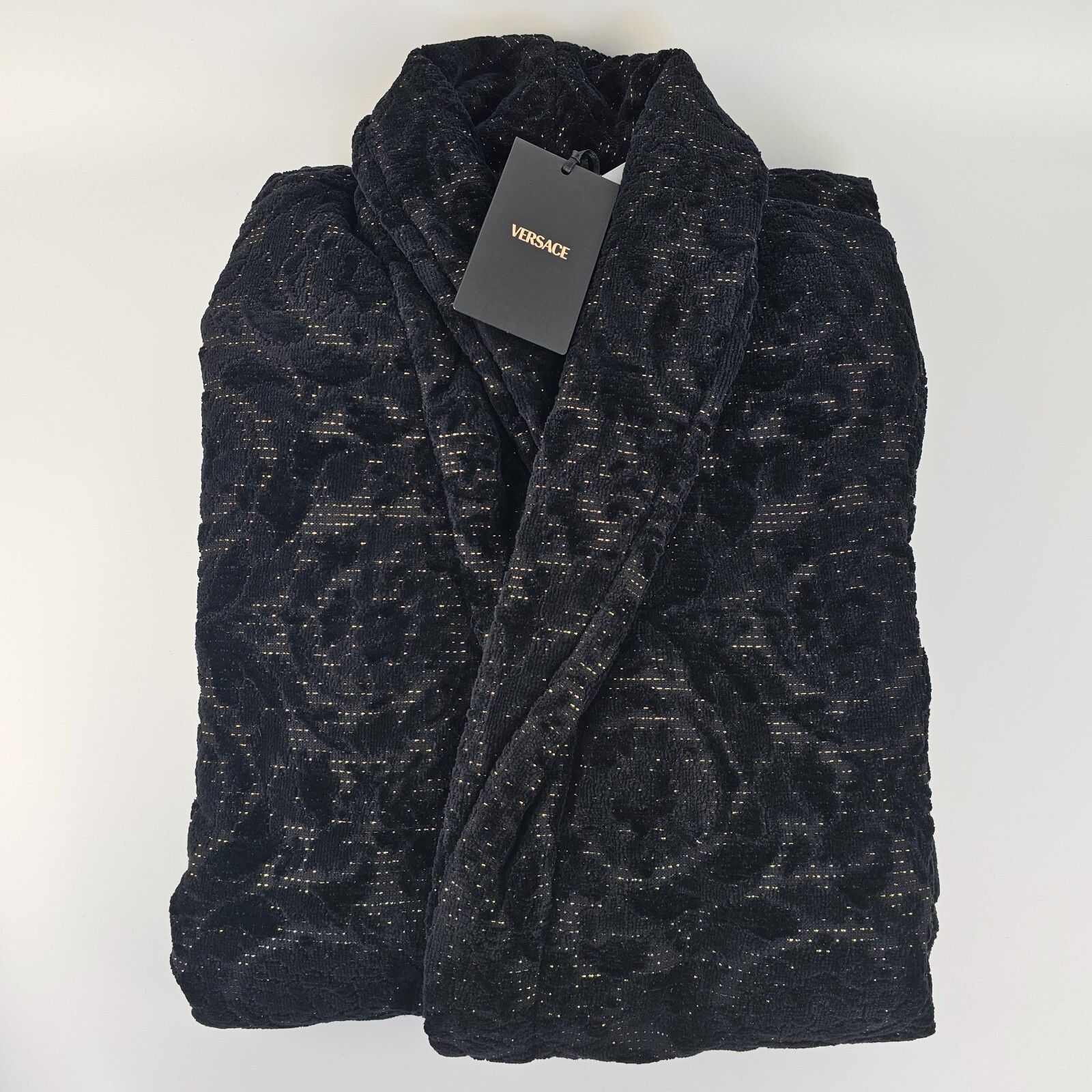 Versace VERSACE Baroque Black Long Unisex Bathrobe New Size US L / EU 52-54 / 3 - 4 Thumbnail