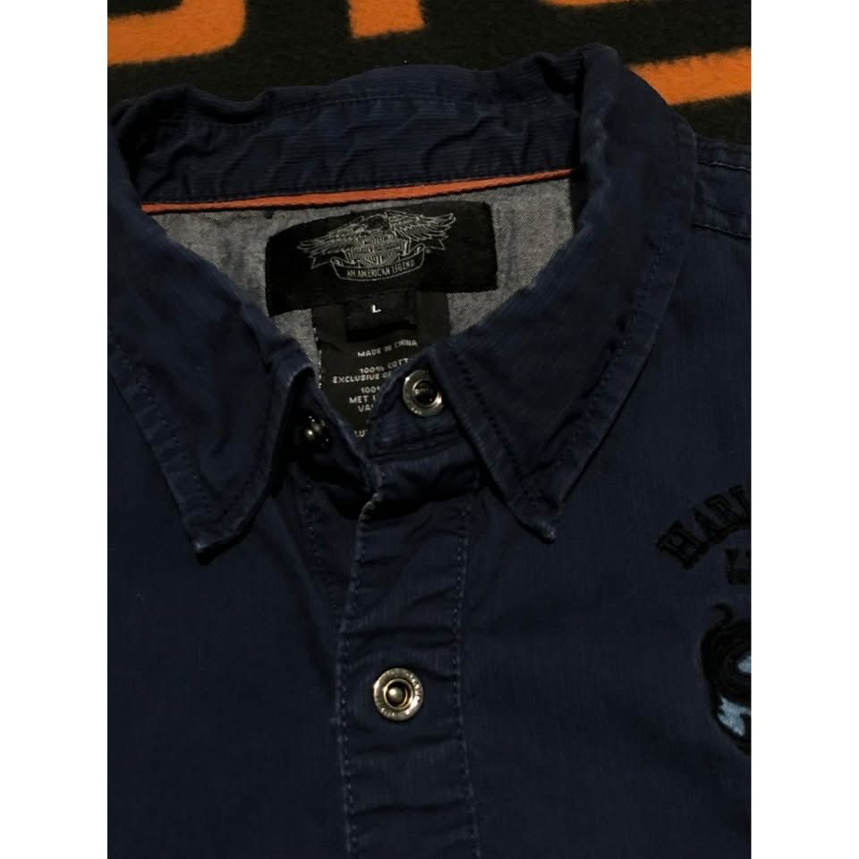 Harley Davidson Harley-Davidson Button Down Shirt Large Men Embroidery Size US L / EU 52-54 / 3 - 5 Thumbnail