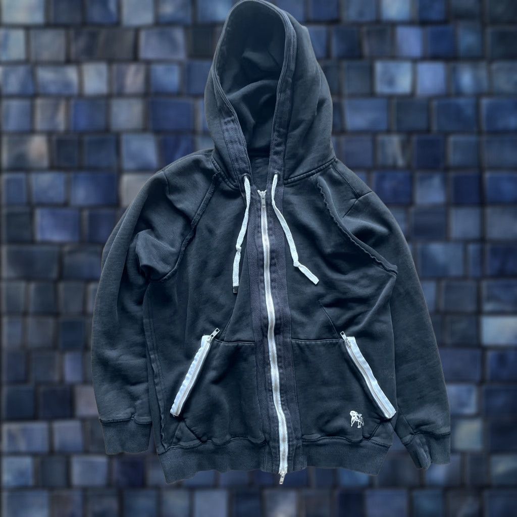 Prps PRPS Trapezium Hoodie Mens Size M Black Zip Up Fleece Sweatshirt Sweater Size US M / EU 48-50 / 2 - 1 Thumbnail