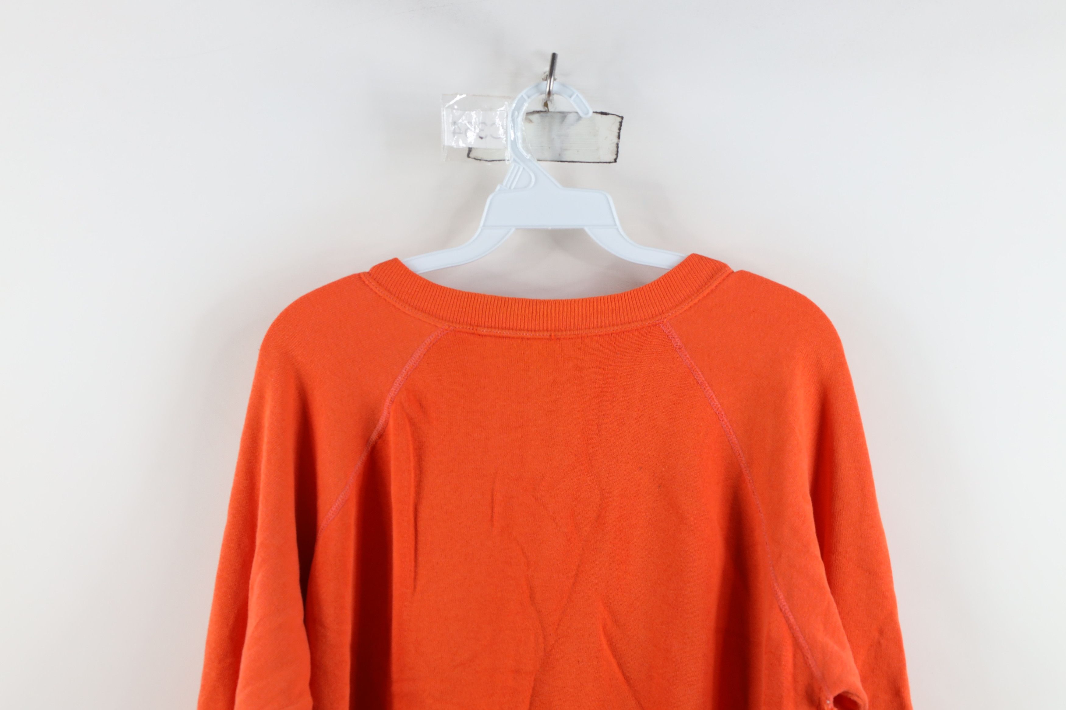 Vintage Vintage 70s Streetwear Blank Crewneck Sweatshirt Orange USA Size US XL / EU 56 / 4 - 14 Thumbnail