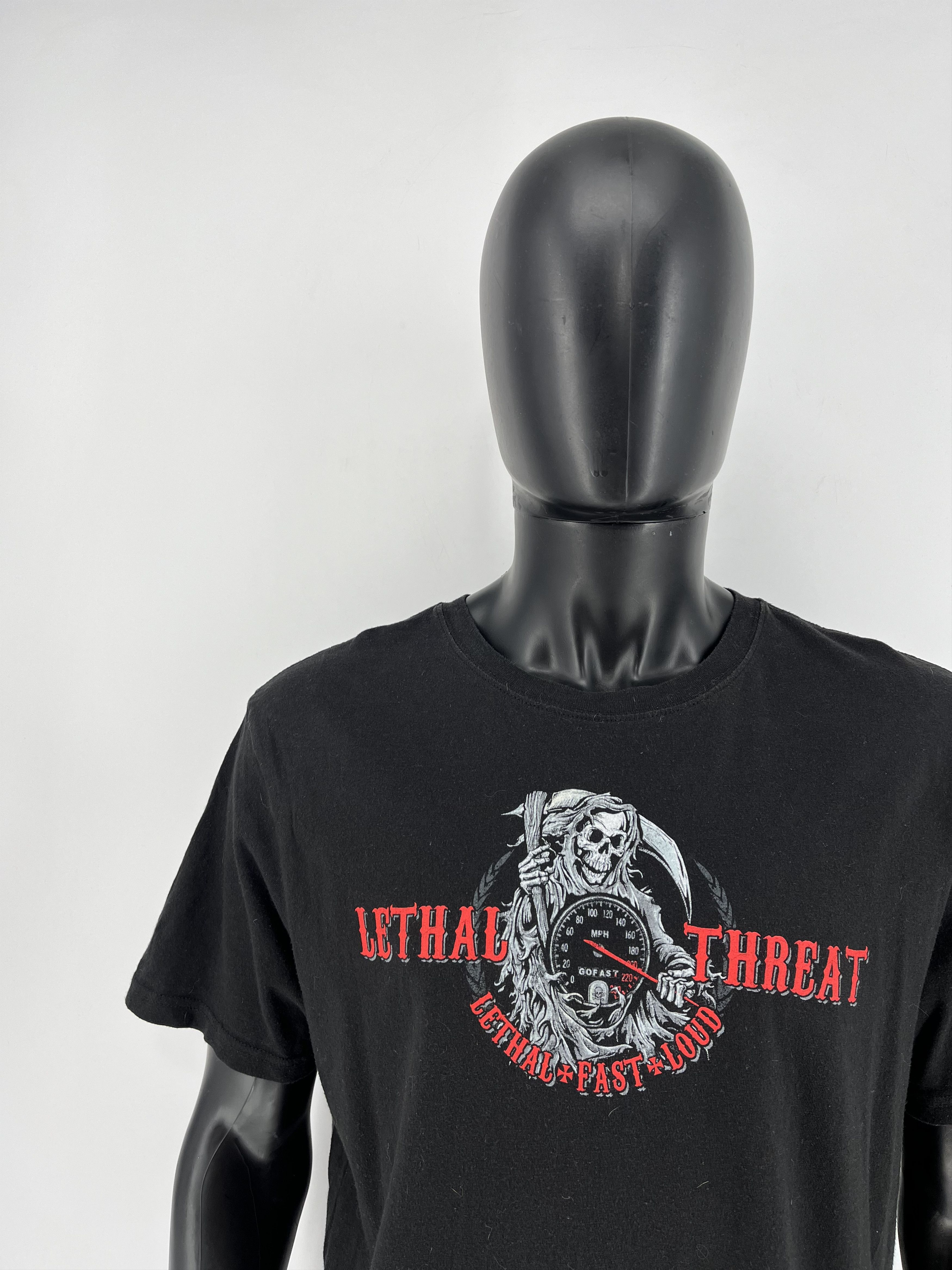 Harley Davidson Lethal Threat MOTORGEAR Skull Motorcycle Biker Speed Doesn’t Size US XL / EU 56 / 4 - 7 Thumbnail