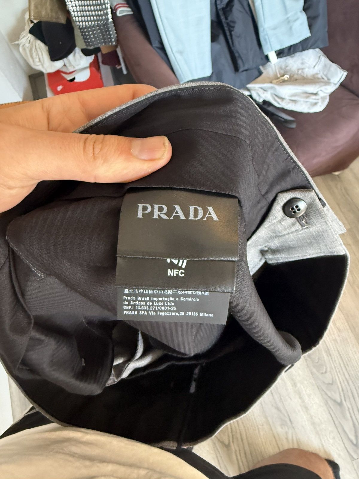 Prada Slim Wool Trousers in Grey Size US 34 / EU 50 - 10 Thumbnail