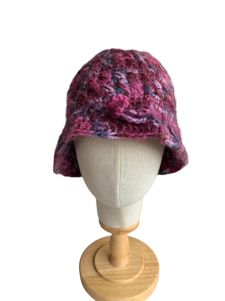 Japanese Brand × Kapital × Vintage HIPPIES Style 🌈 Fur Knitted Distressed Bucket Hat Size ONE SIZE - 3 Thumbnail