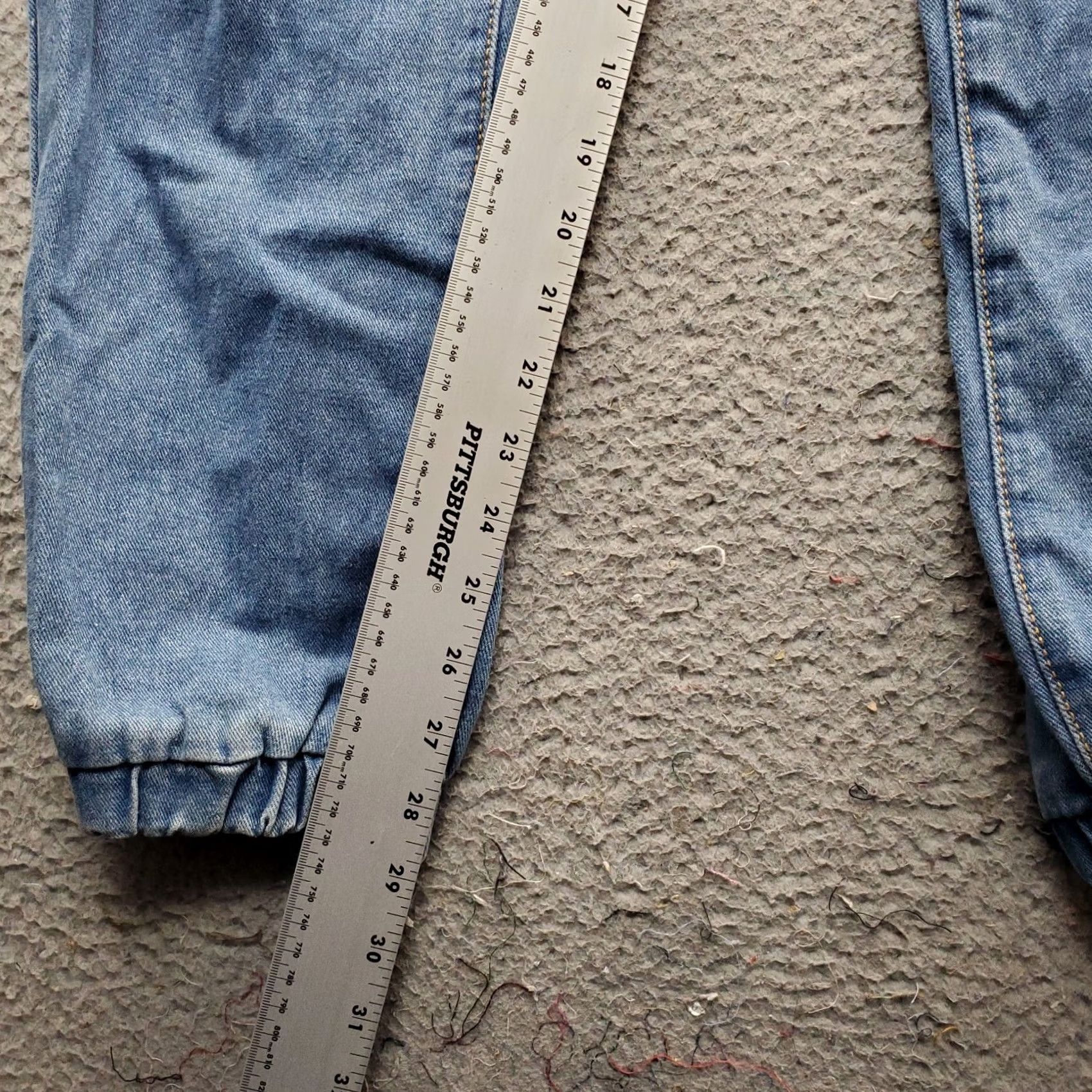 Vintage American Bazi Womens Jeans Blue Distressed High Rise Tapered Leg Boyfriend Size L Size 36" / US 14 / IT 50 - 4 Thumbnail