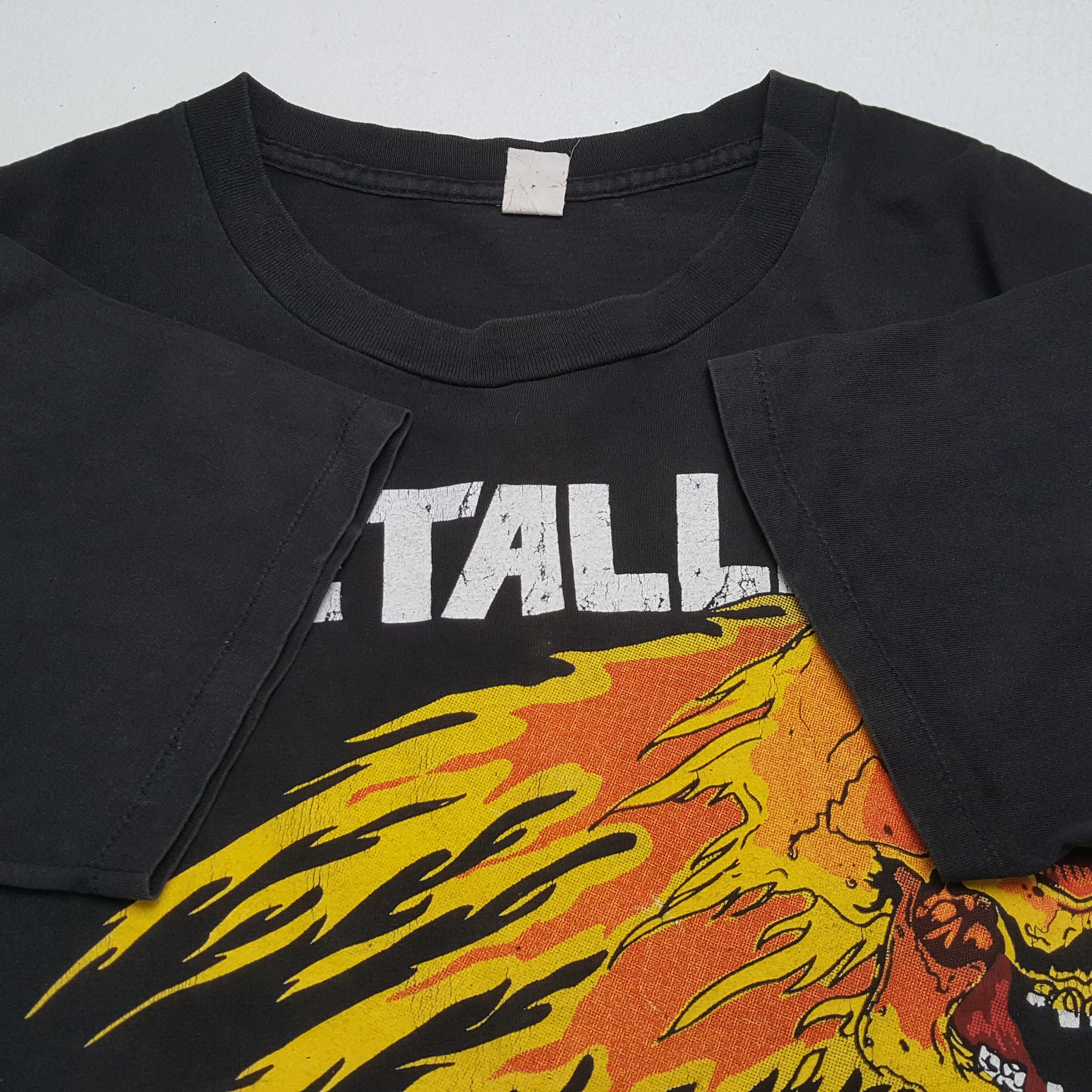 Band Tees × Metallica × Vintage Vintage 90s METALLICA American Heavy Metal Band Pushead Tees Size US XXL / EU 58 / 5 - 7 Thumbnail