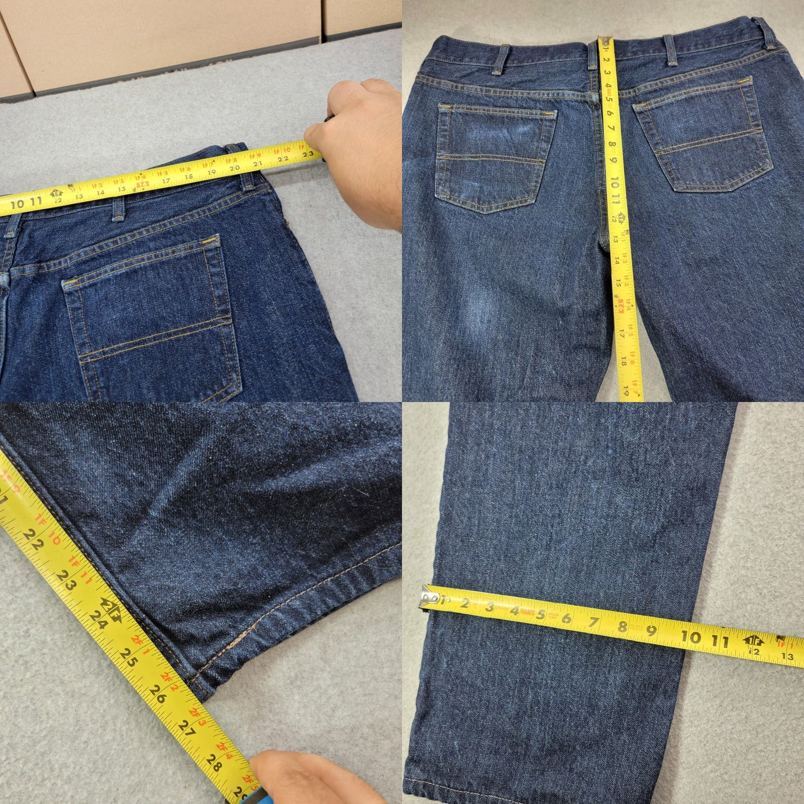 Vintage Urban Pipeline Jeans Mens 42x30Blue Regular Fit Straight Denim Pants Size US 42 / EU 58 - 8 Thumbnail
