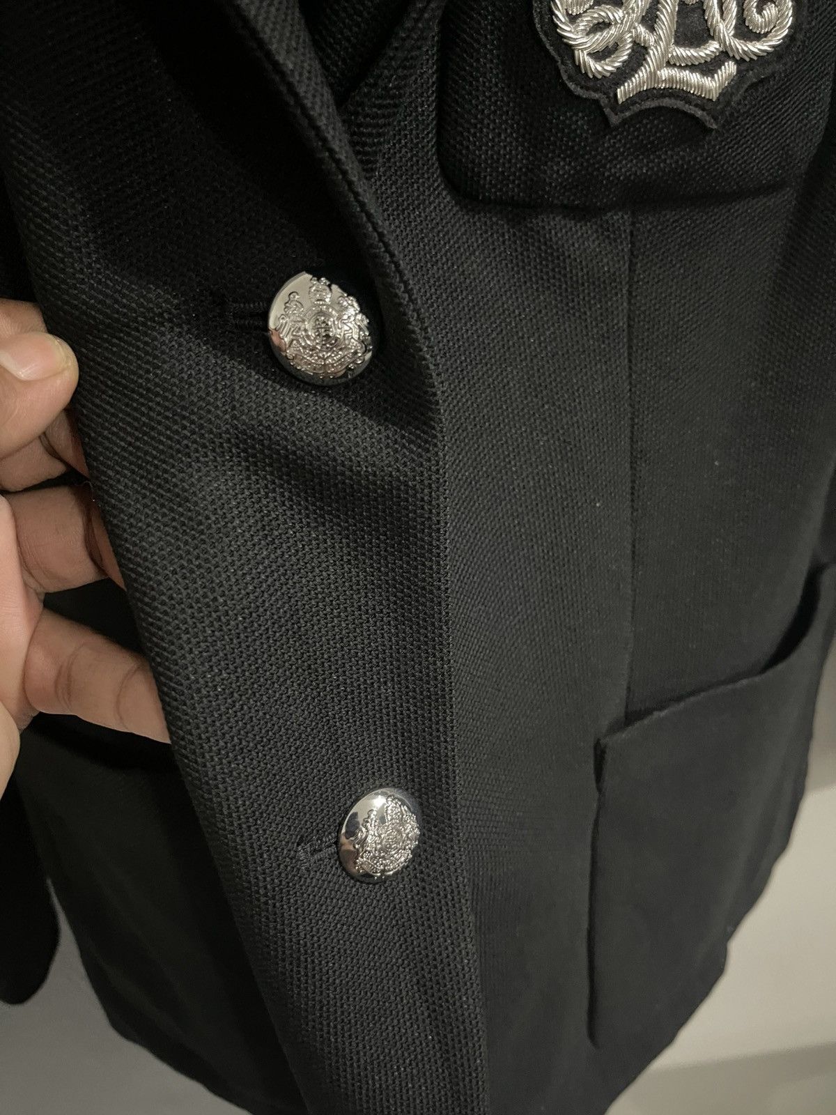 Lauren Ralph Lauren × Ralph Lauren Lauren Ralph Lauren Patch Jacquard Blazer Black Jacket Size L / US 10 / IT 46 - 7 Thumbnail