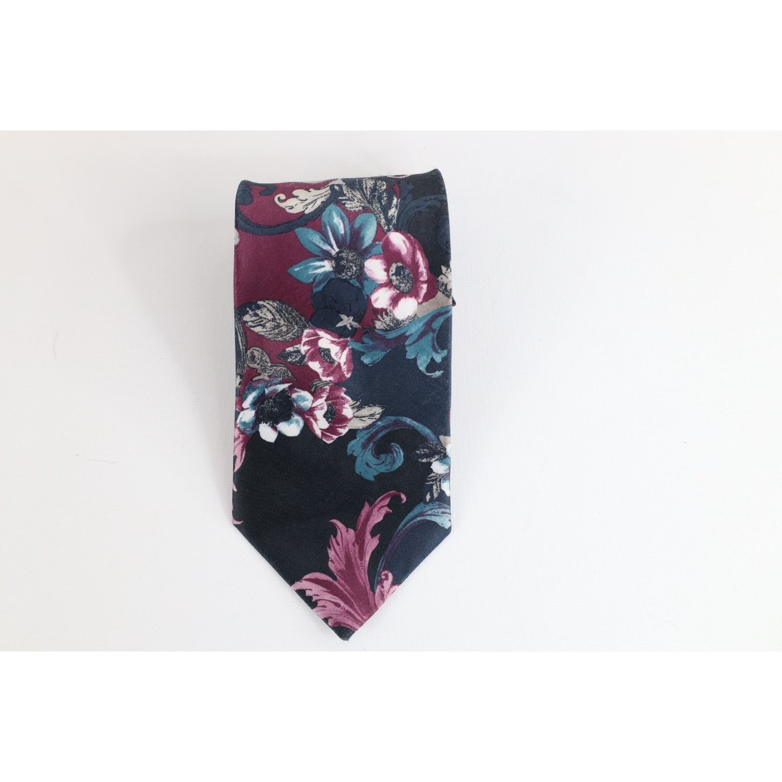 Vintage Vintage 90s Streetwear Flower Floral Paisley Neck Tie Size ONE SIZE - 1 Thumbnail
