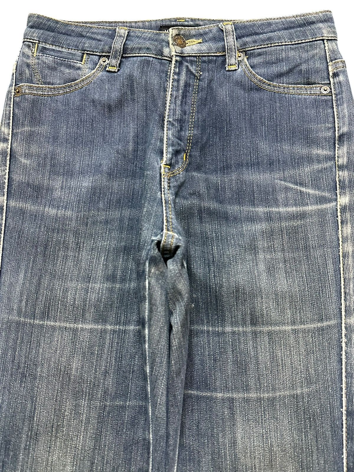 Japanese Brand Vintage Japanese Brand Blue Faded Wash Whiskers Bootcut Jean Size US 28 / EU 44 - 3 Thumbnail