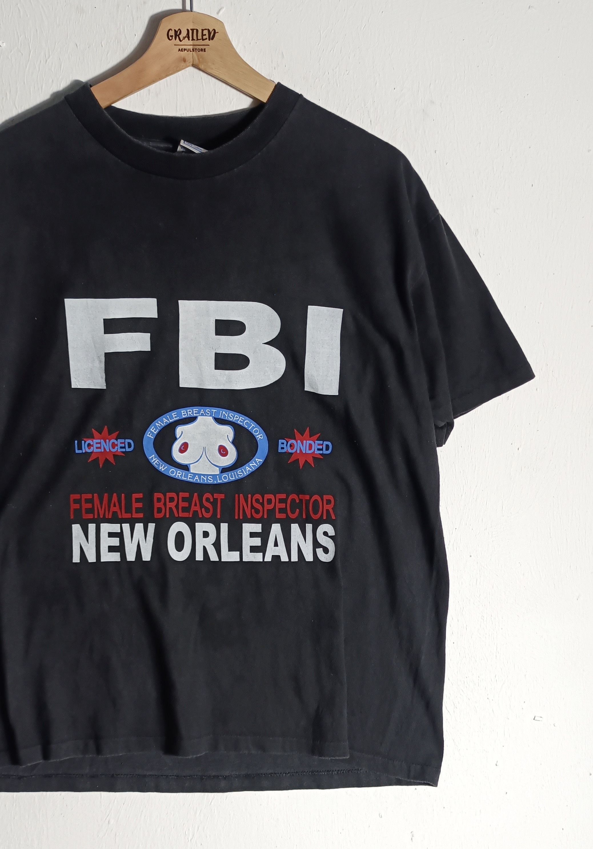 Vintage Vintage💥FBI Fmale Breast Inspector New Orleans Size US L / EU 52-54 / 3 - 5 Thumbnail