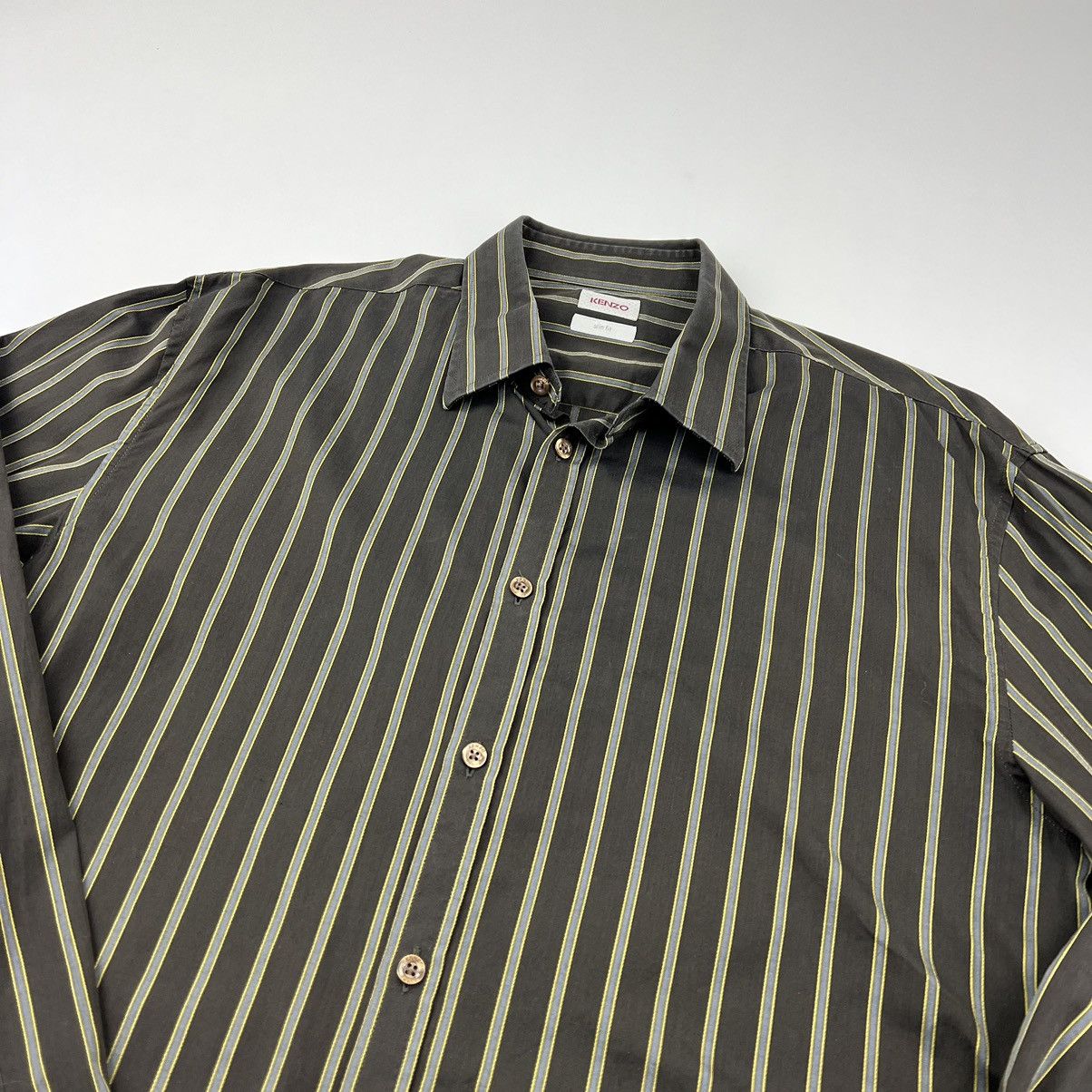 Kenzo Kenzo Vintage Stripes Pattern Button Shirt Size US L / EU 52-54 / 3 - 3 Thumbnail