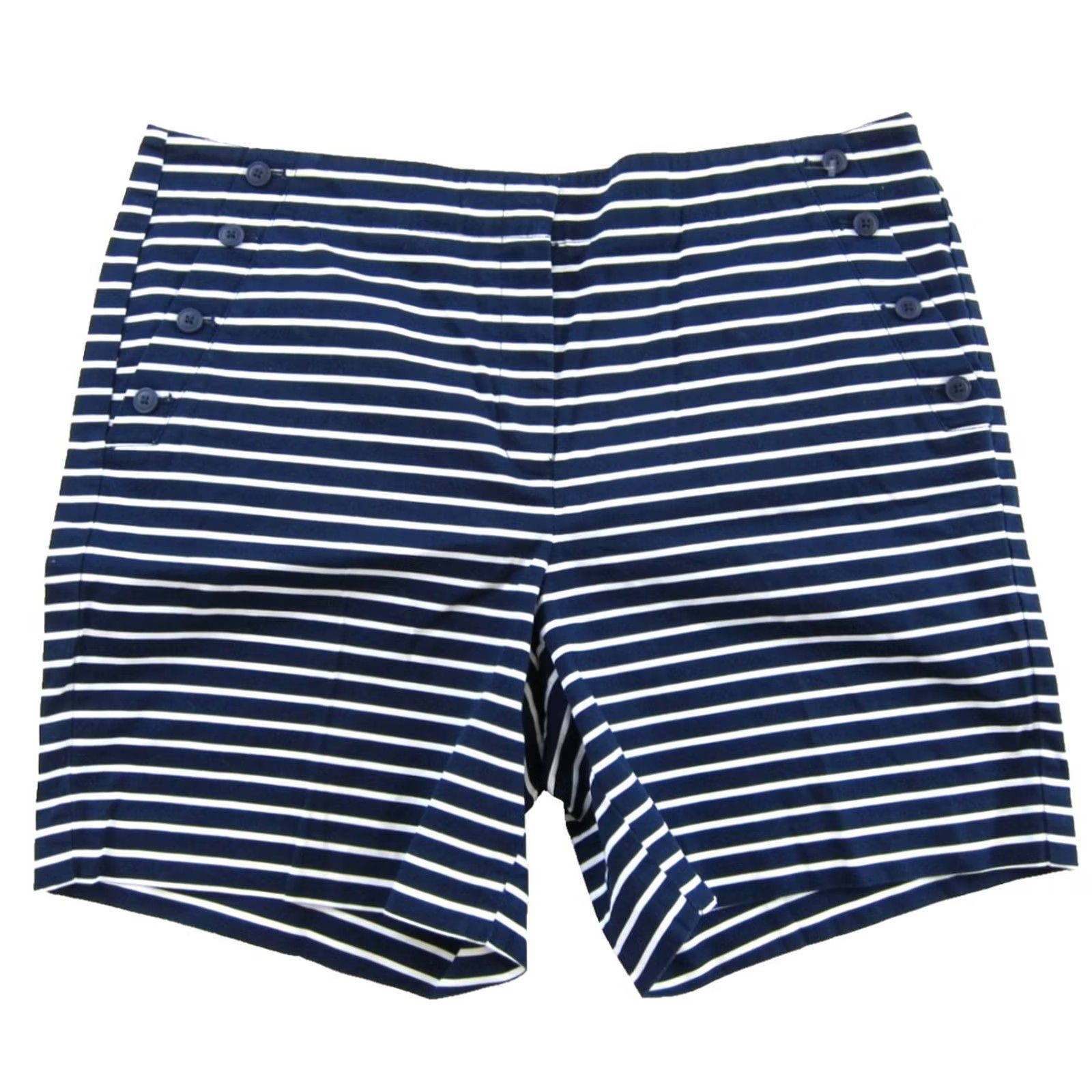 Talbots Talbots Navy Blue White Stripe Button Front Chino Sailor Short Woman 14 Size 36" / US 14 / IT 50 - 2 Thumbnail