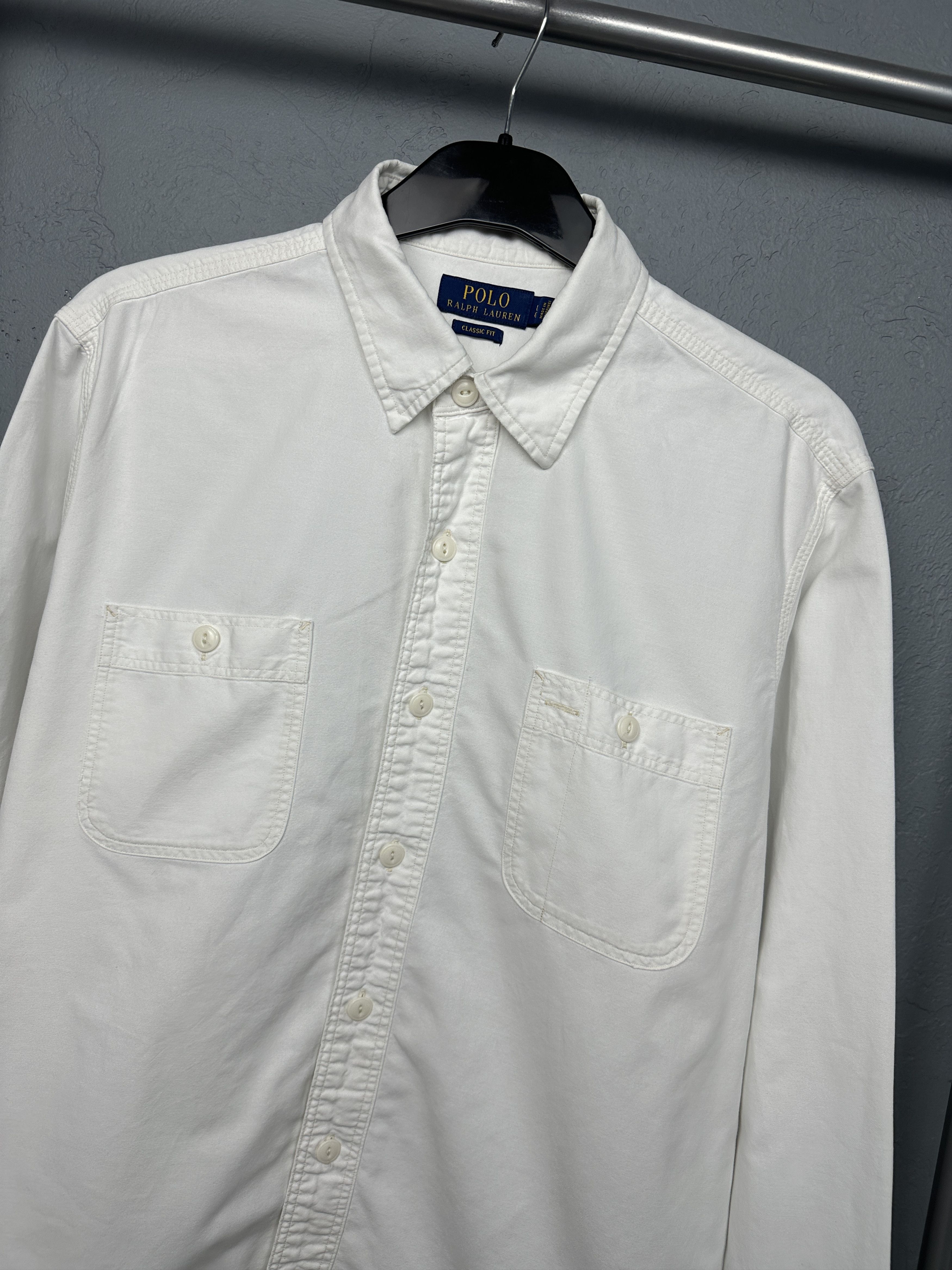 Polo Ralph Lauren Polo Ralph Lauren Mens Long Sleeve White Shirt Size US L / EU 52-54 / 3 - 2 Thumbnail