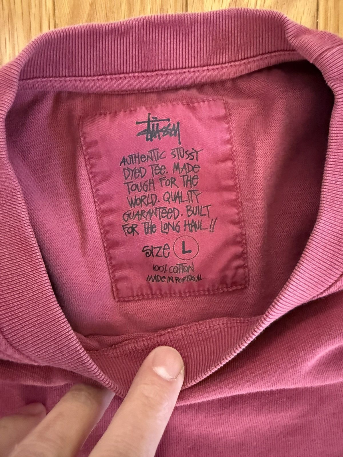 Stussy Stussy Garment Dyed Berry T shirt Size US L / EU 52-54 / 3 - 2 Thumbnail