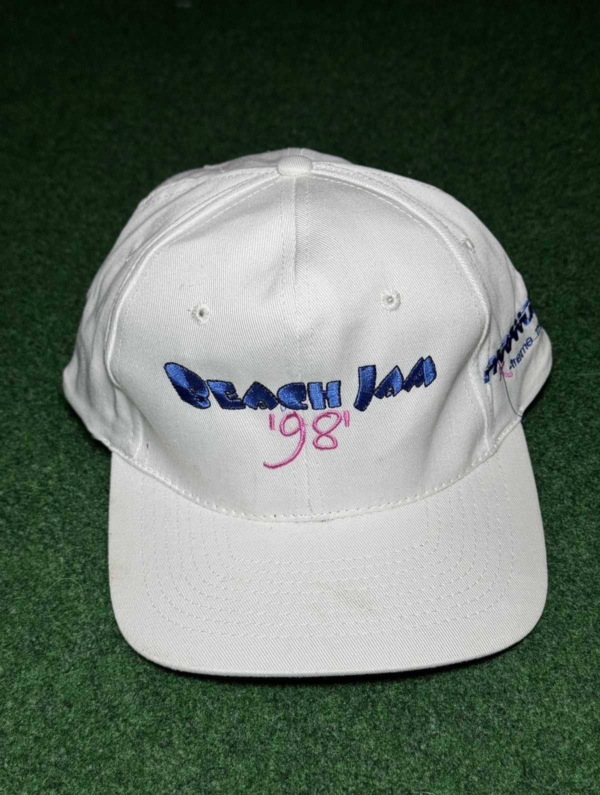 Vintage Beach Jam 90s Music Hip Hop Vintage White Snapback Cap Hat Size ONE SIZE - 1 Thumbnail