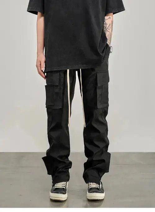 Vintage Multi Pocket Cargo Micro Flared Pants Size US 32 / EU 48 - 3 Thumbnail
